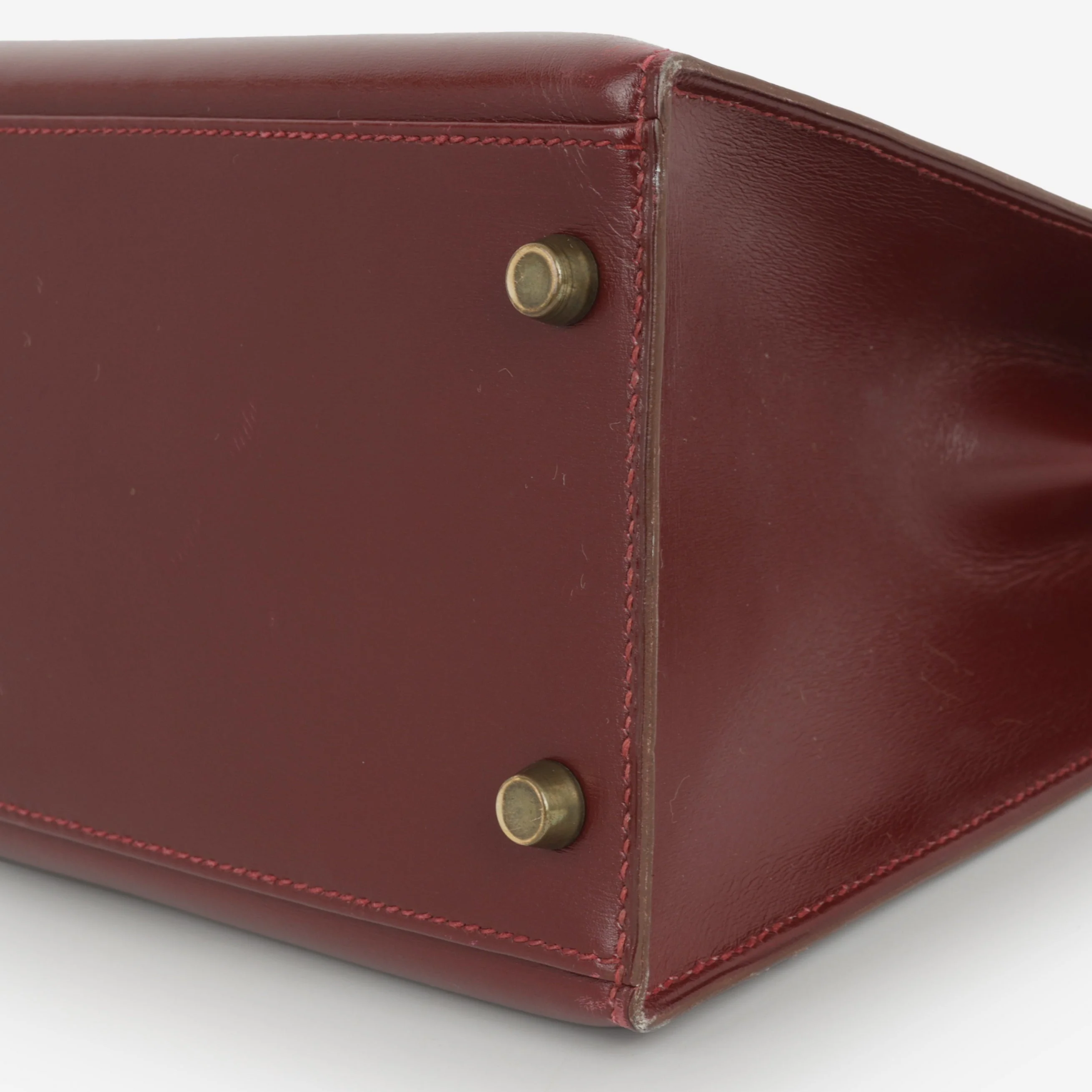 Hermès Vintage Kelly 32 - Rouge H Box Calf | Gold Hardware - Image 7