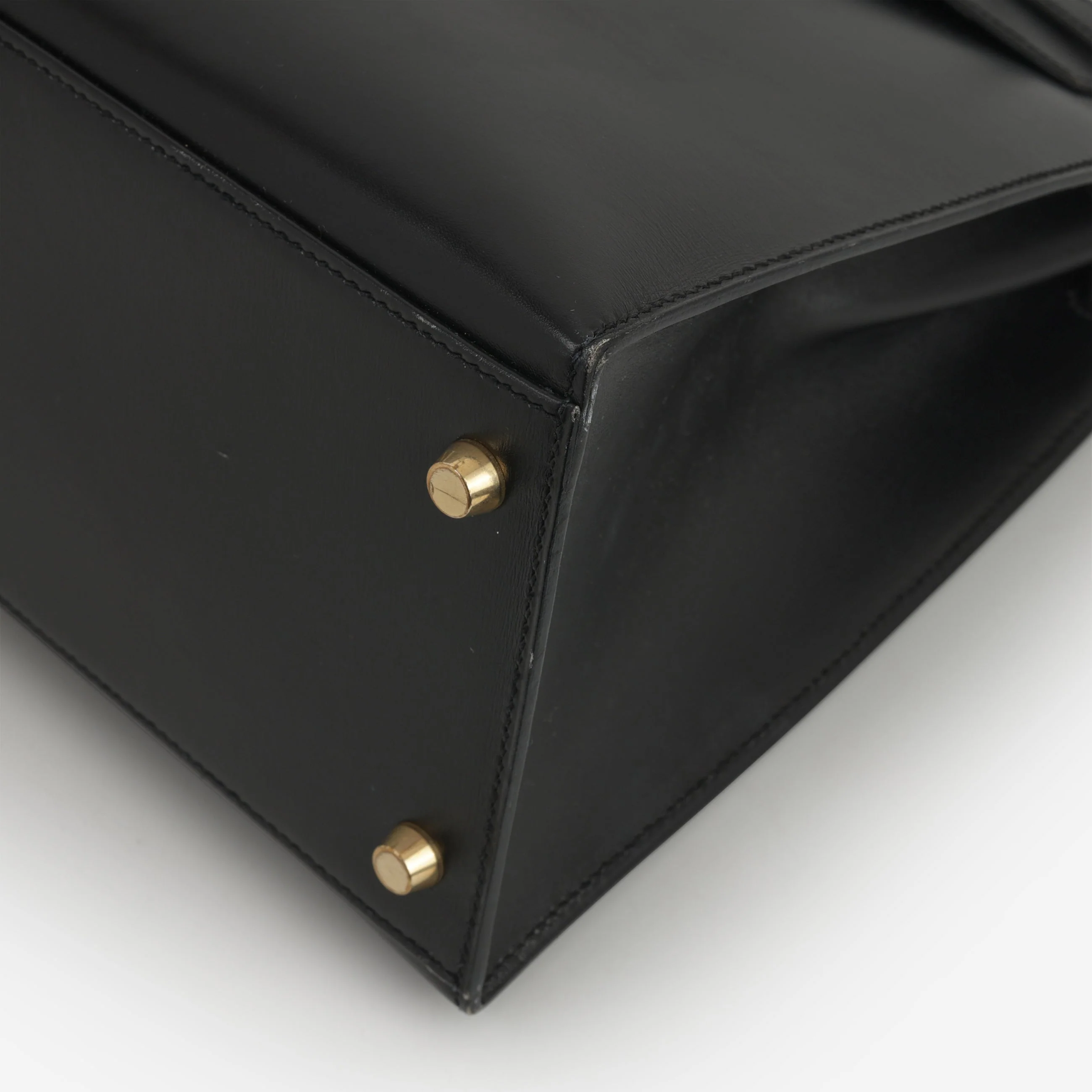 Hermès Vintage Kelly 35 - Black Box Calf | Gold Hardware - Image 10