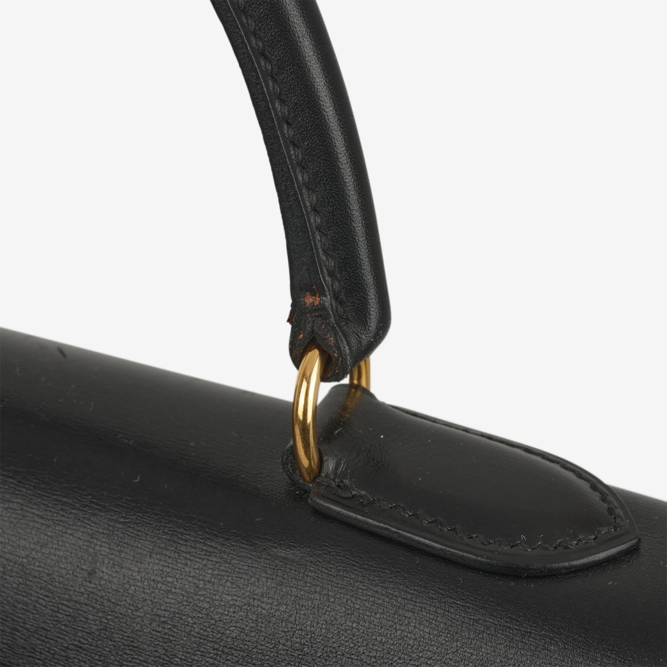 Hermès Vintage Kelly 35 - Black Box Calf | Gold Hardware - Image 11