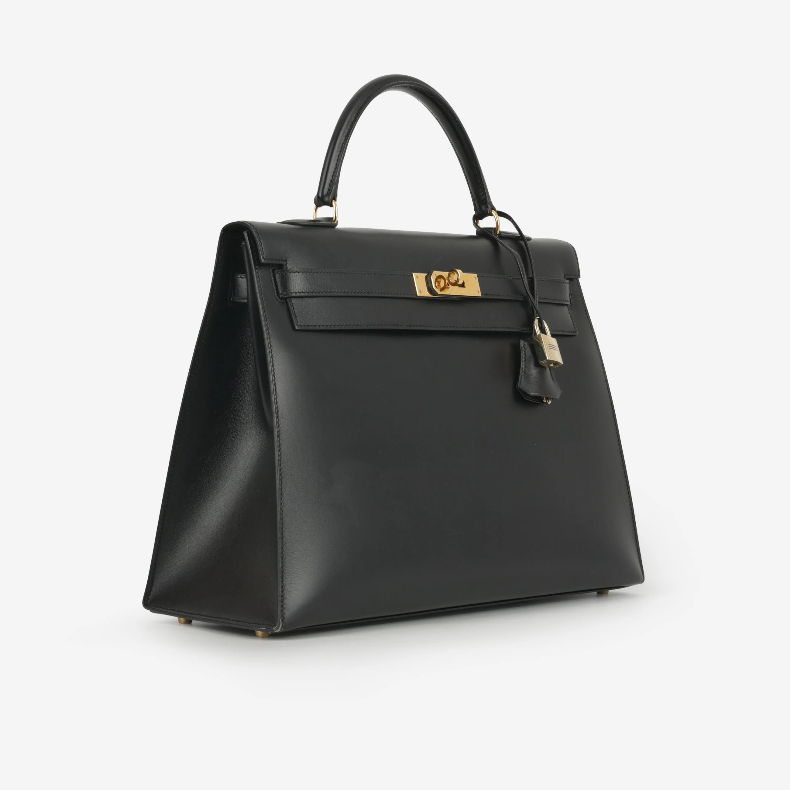 Hermès Vintage Kelly 35 - Black Box Calf | Gold Hardware - Image 3