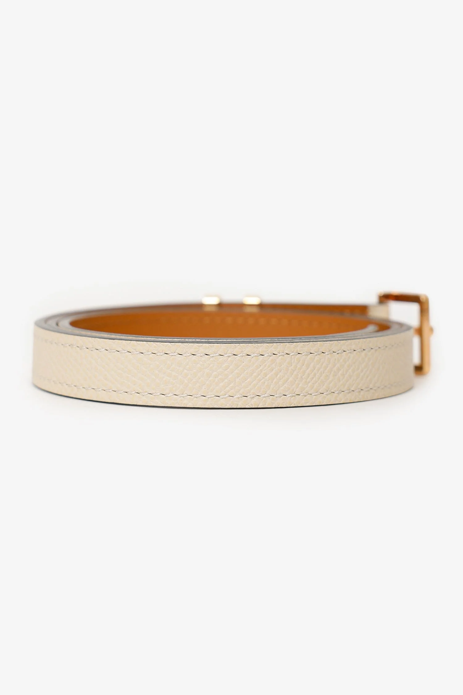 Hermes Ivory Leather H Pop Belt Size 70 - Image 3