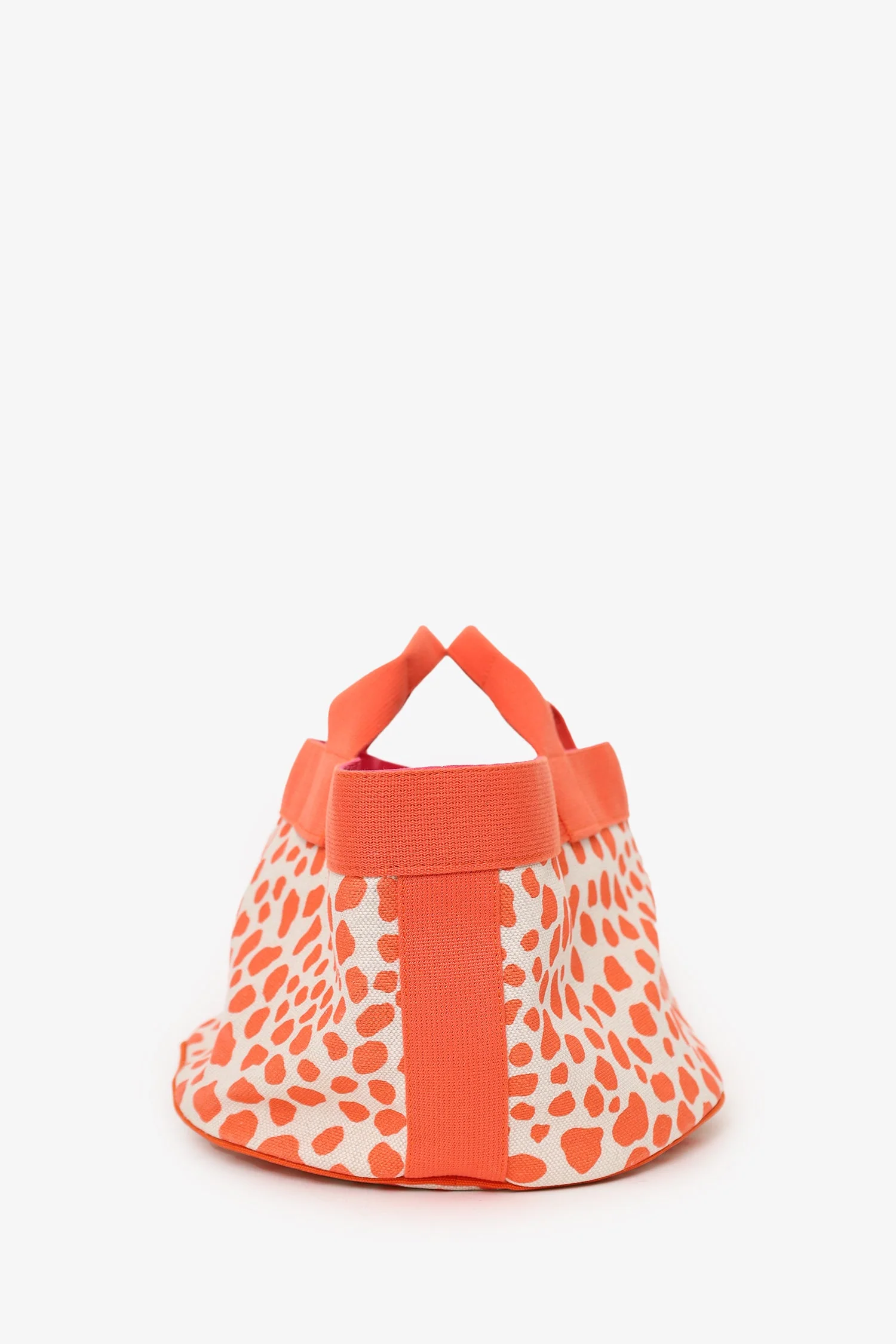 Hermes Kids Line Orange Canvas Animal Print Tote With Pouch - Image 4