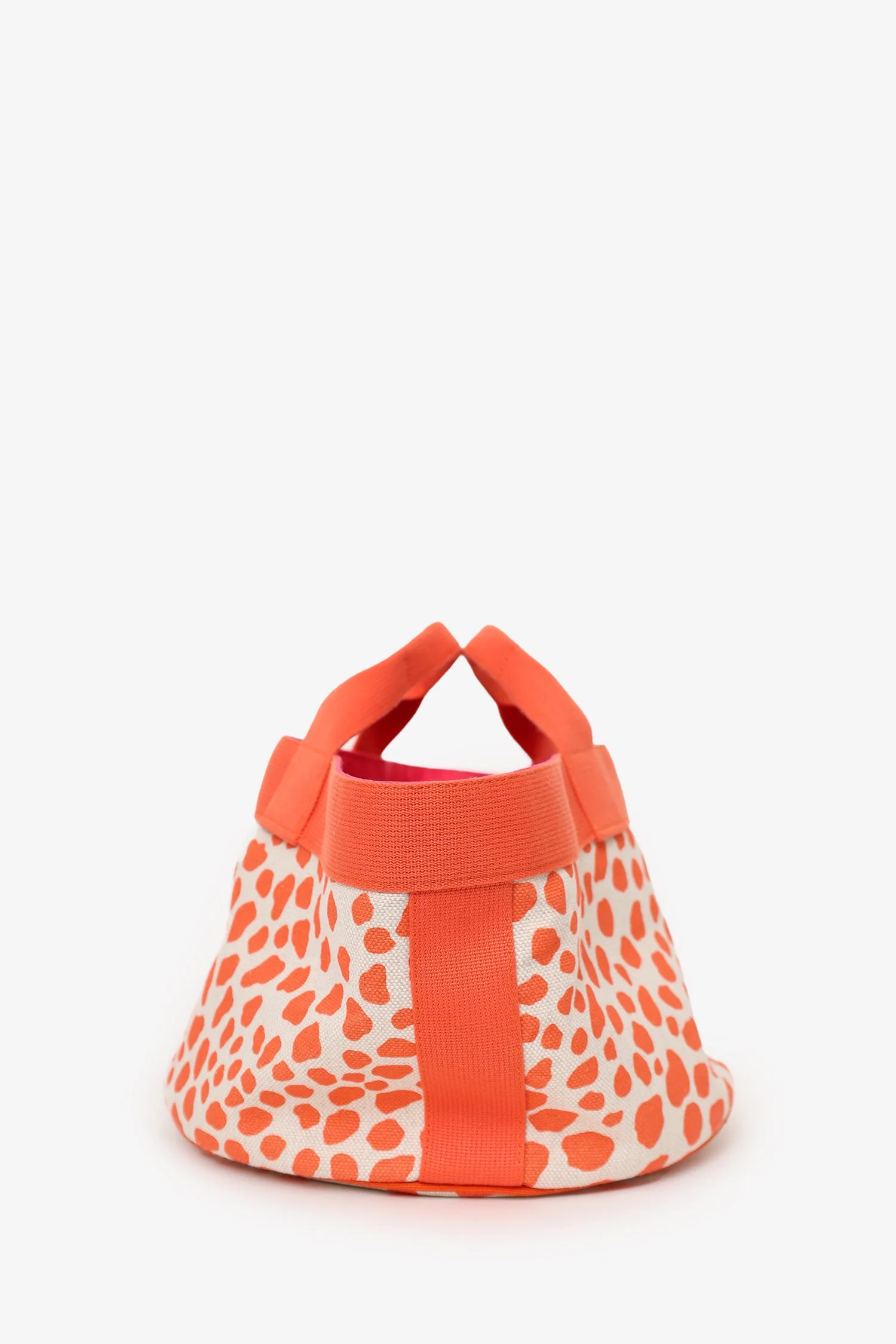 Hermes Kids Line Orange Canvas Animal Print Tote With Pouch - Image 5