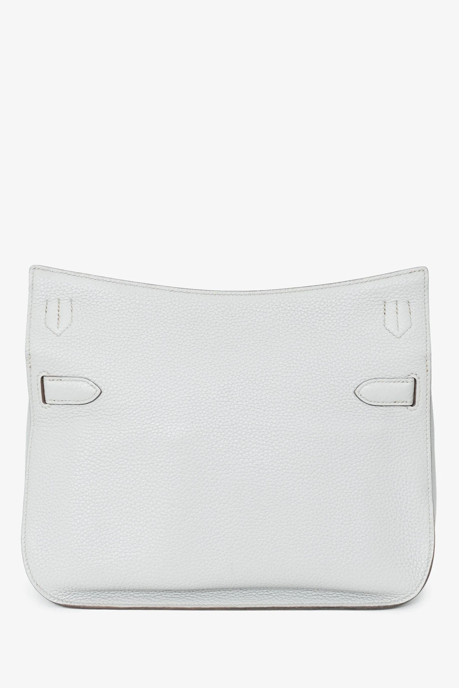 Hermes Light Grey Clemence Leather Jypsiere 28 - Image 2