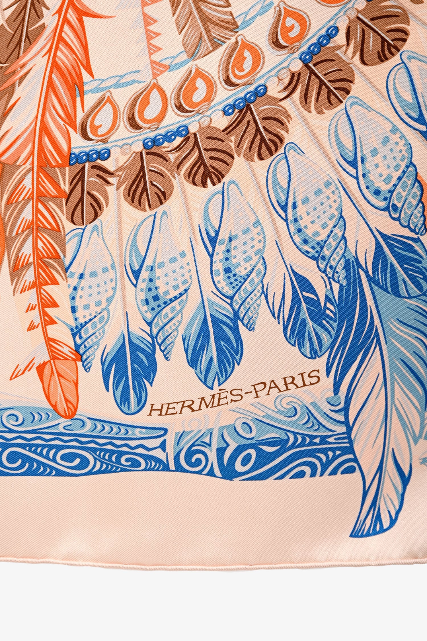 Hermès Light Pink Silk 'Danse Pacifique' Scarf 90 - Image 3