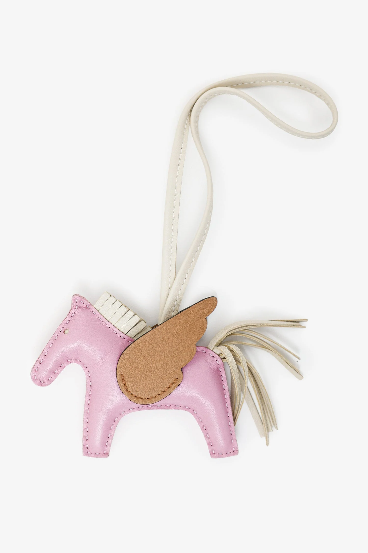 Hermès Mauve Sylvestre/Craie/Chai Rodeo Pegase PM Bag Charm - Image 2