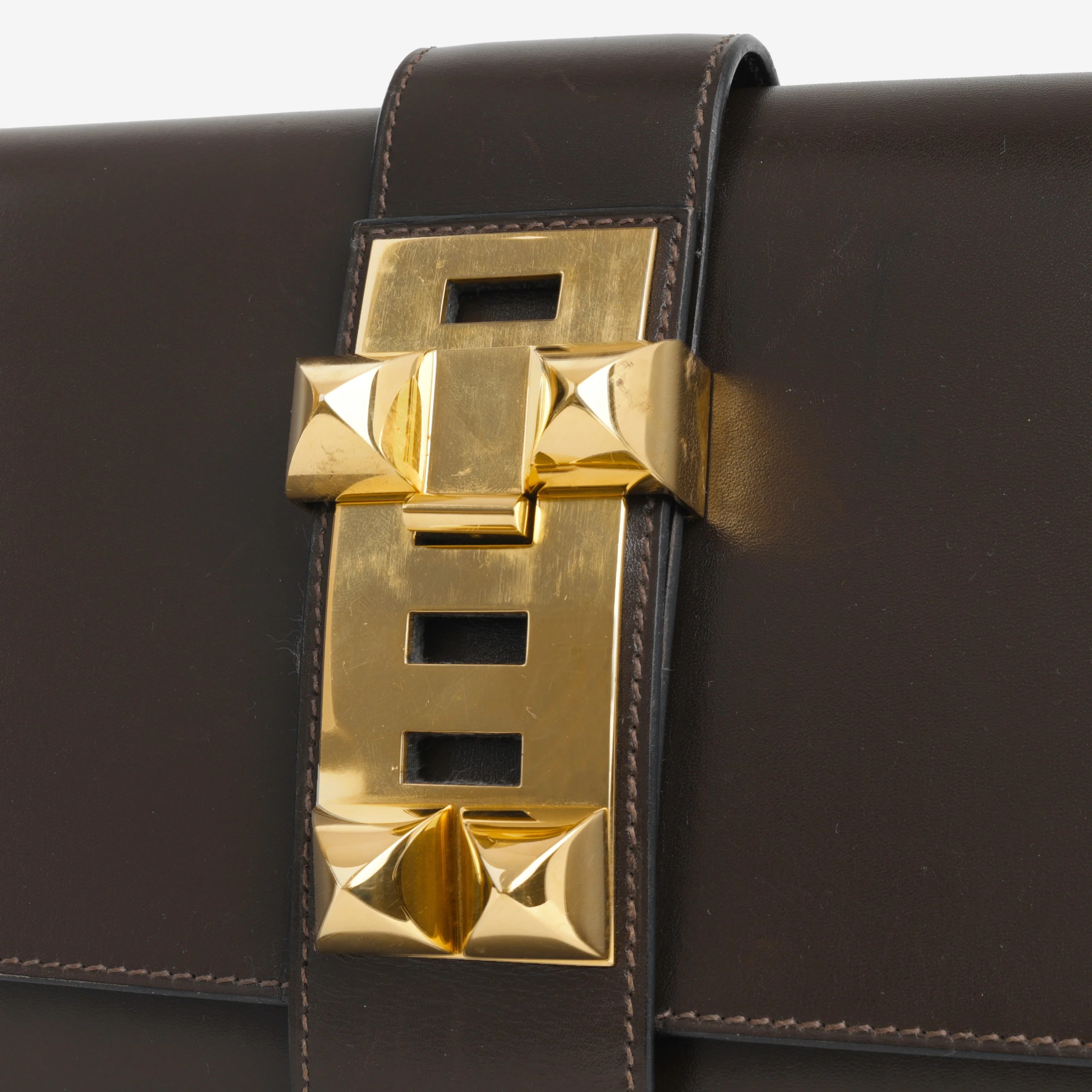 Hermès Medor 29 - Ebene Box Calf | Gold Hardware - Image 7