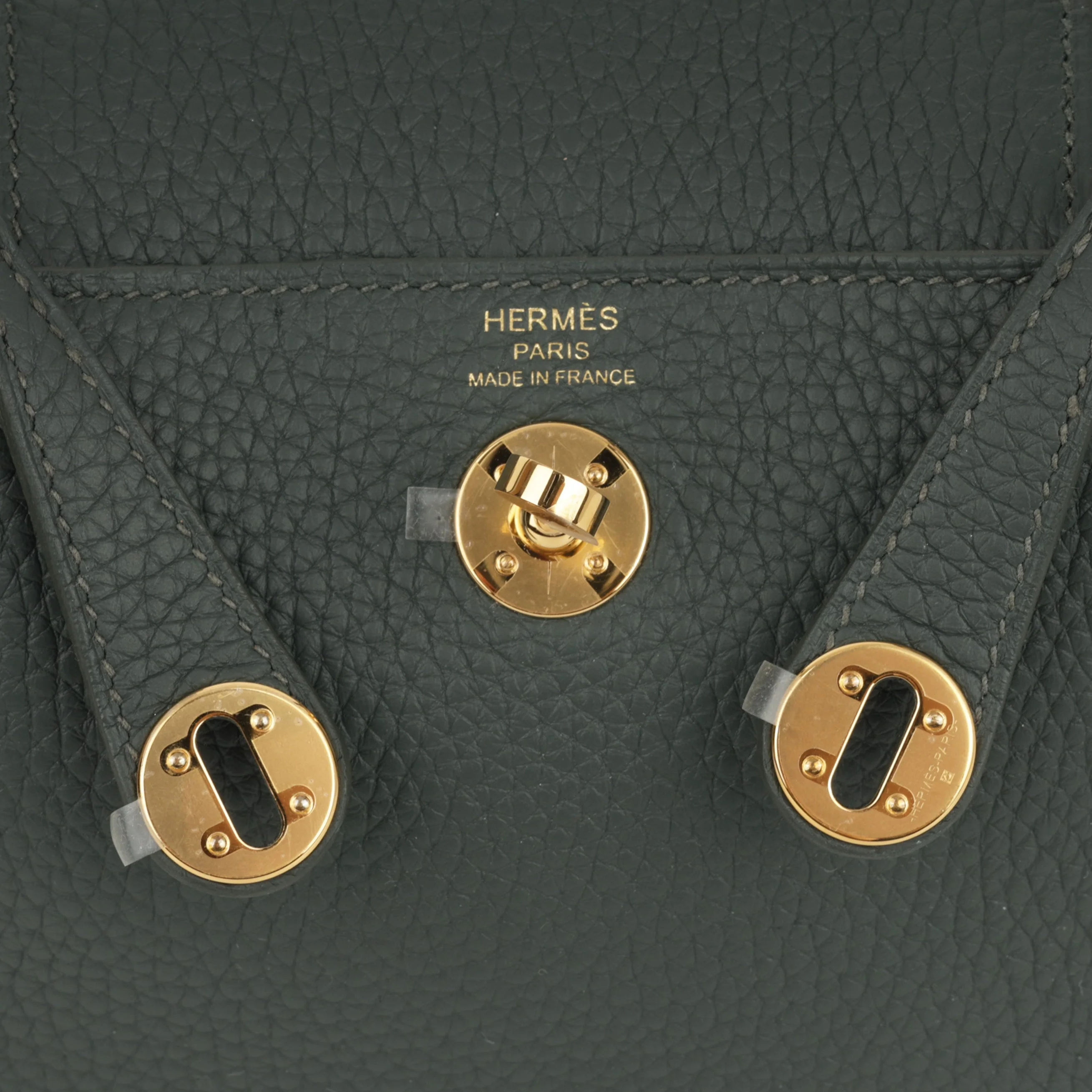 Hermès Mini Lindy - Vert Mangrove Clemence | Gold Hardware - Image 6