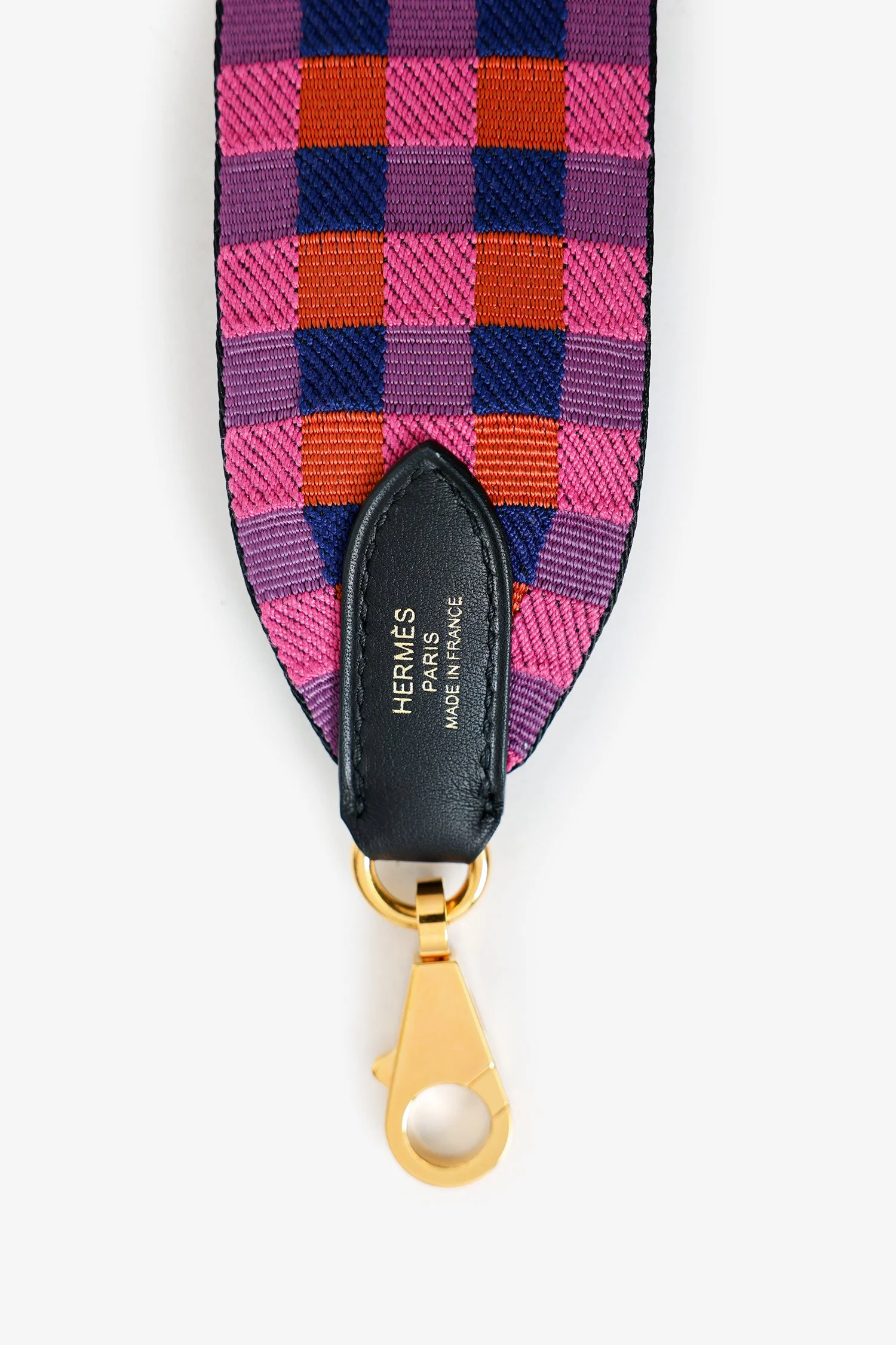 Hermes Multicolour Canvas Maxi Quadrille 50MM Bag Strap - Image 2