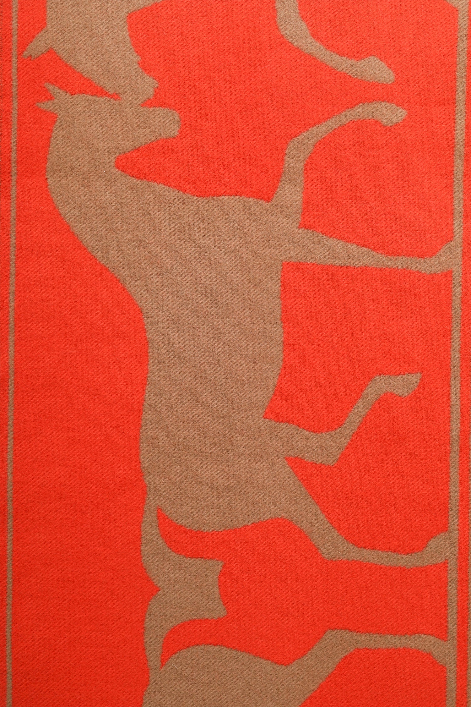 Hermès Orange Cashmere Camel/Vermillion Scarf - Image 2