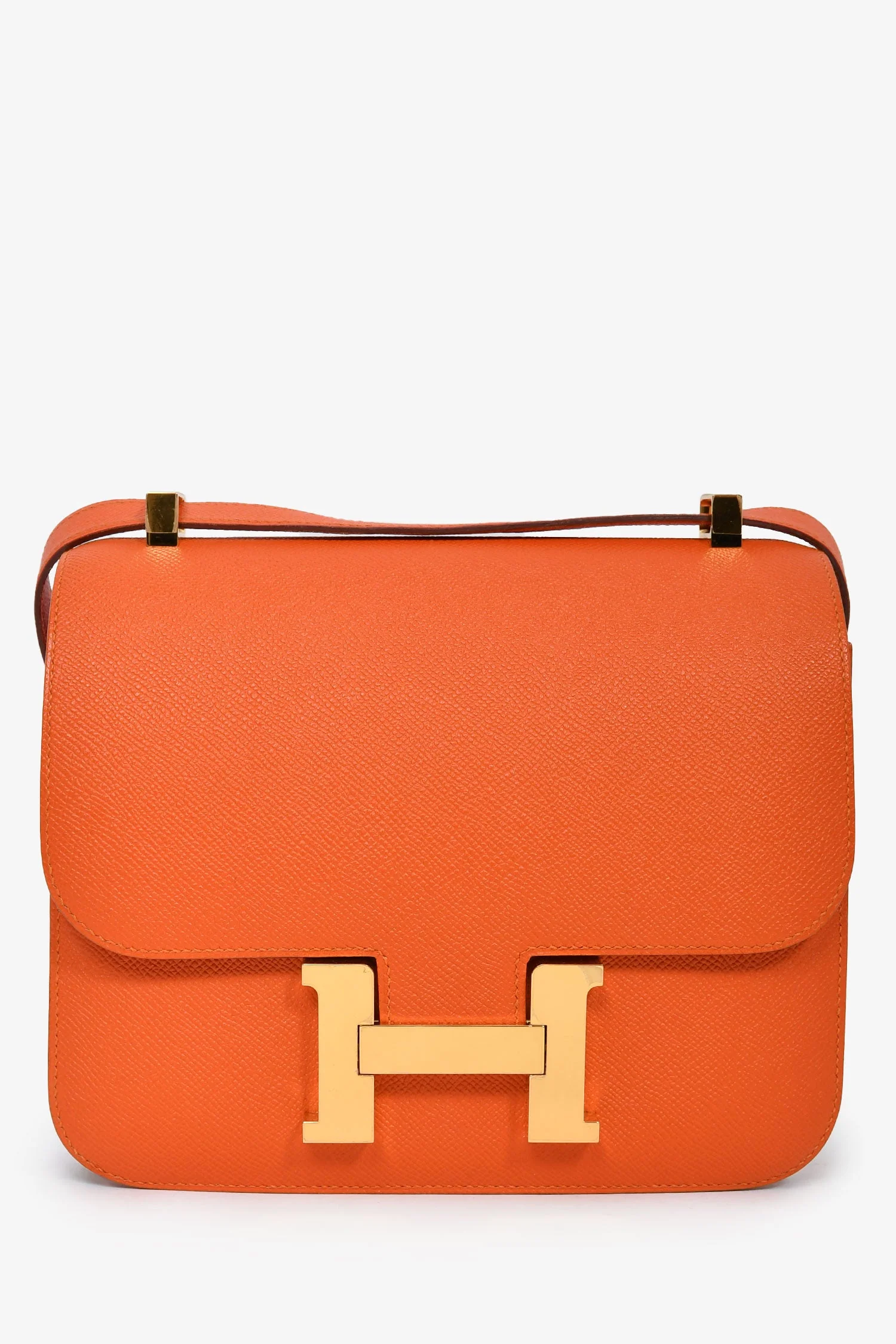 Hermès Orange Epsom Leather Constance 24 GHW