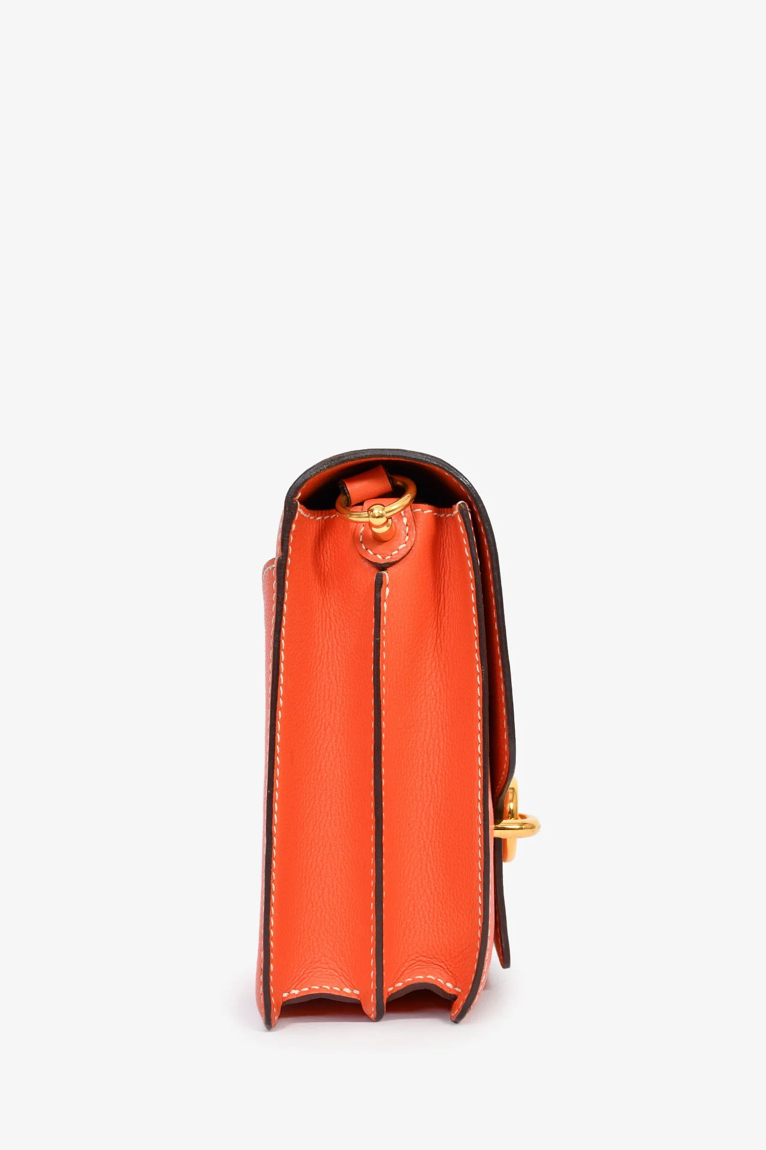 Hermès Orange Evercolour Leather 'Sac Roulis' 23 Crossbody - Image 3