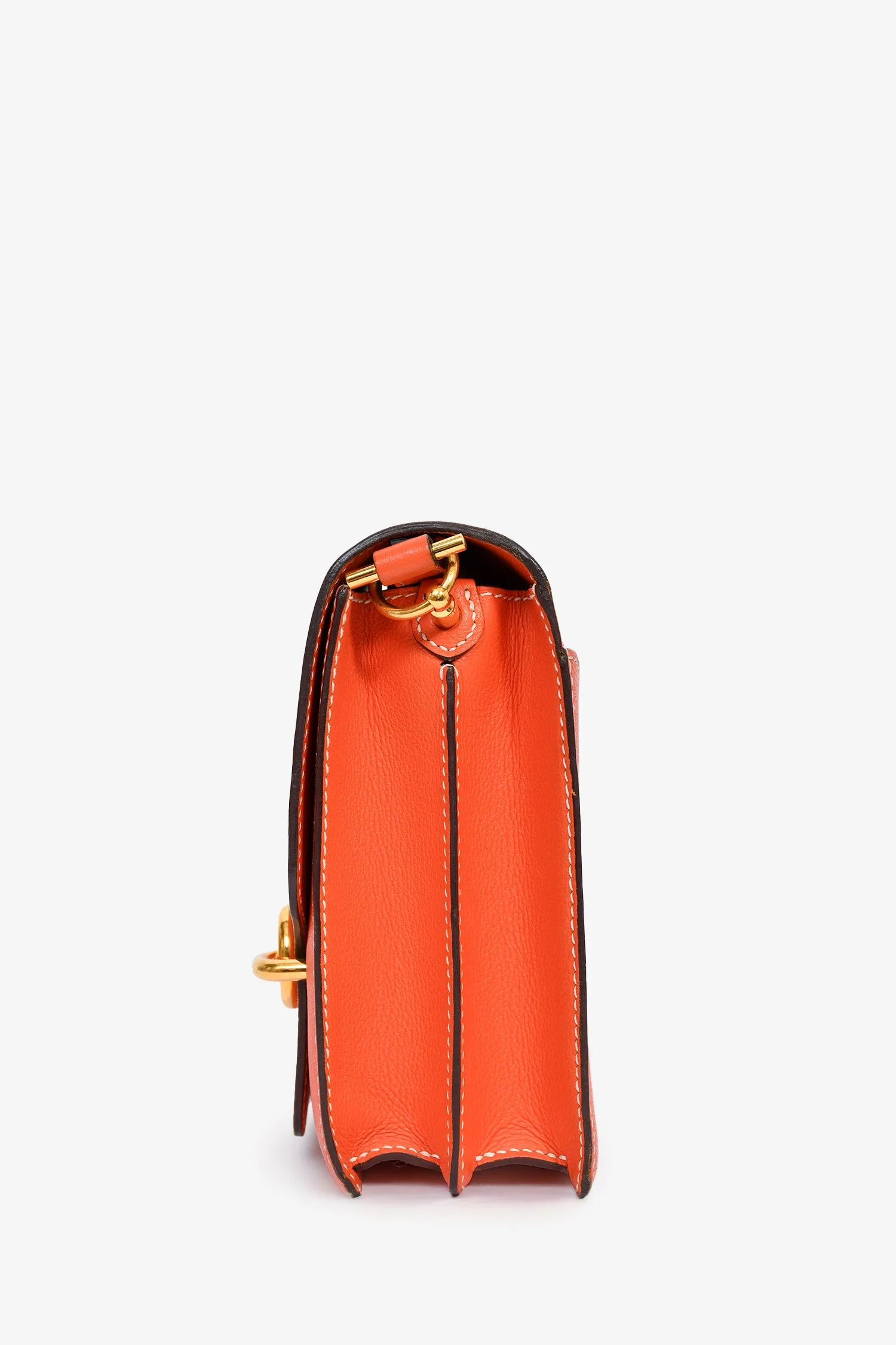 Hermès Orange Evercolour Leather 'Sac Roulis' 23 Crossbody - Image 4