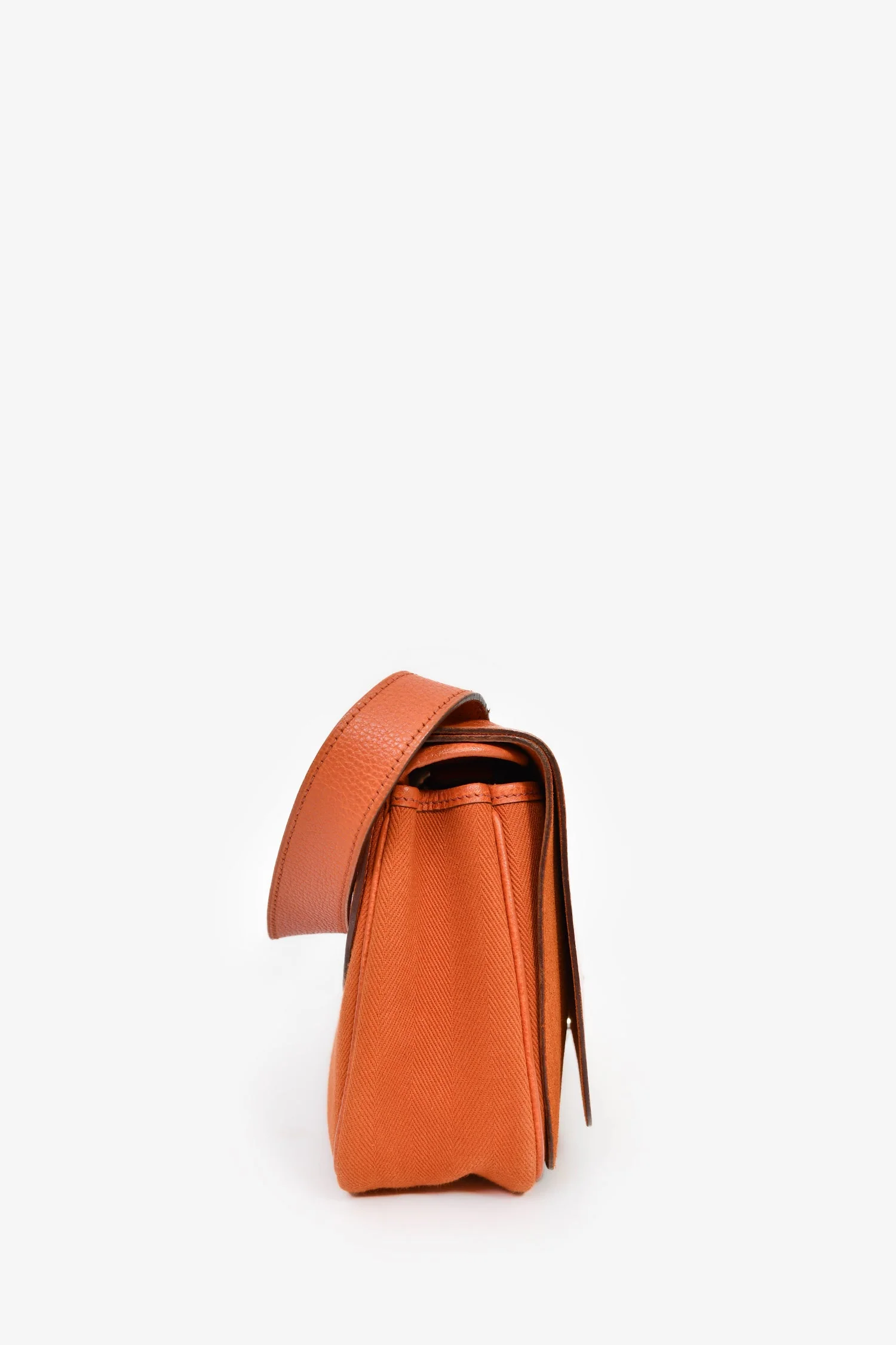 Hermès Orange Leather/Suede 'Colorado' MM Shoulder Bag - Image 3