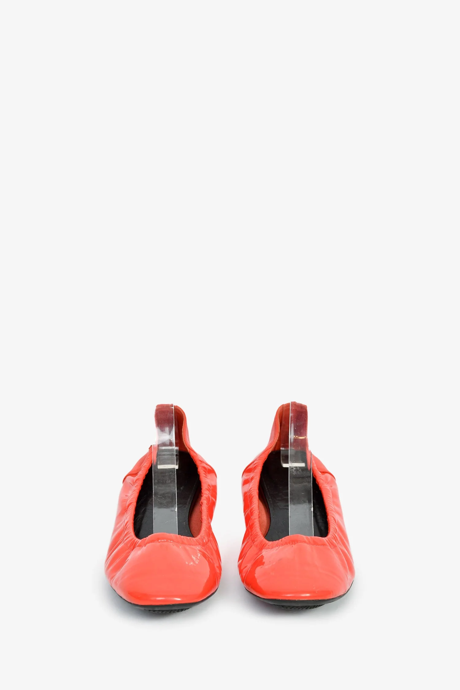 Hermes Orange Patent Ballet Flats Size 36.5 - Image 3