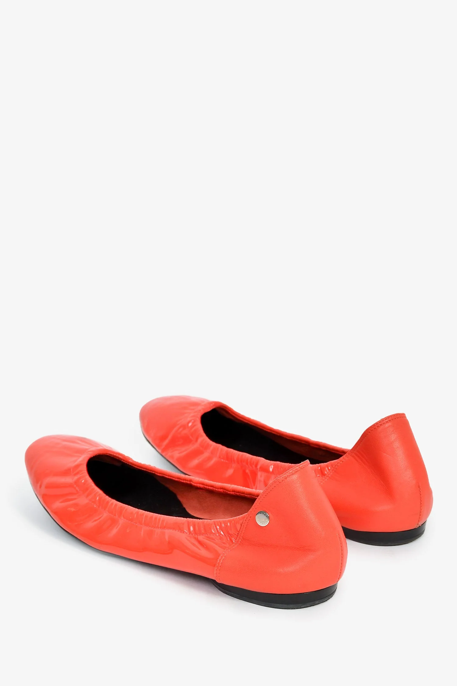 Hermes Orange Patent Ballet Flats Size 36.5 - Image 4
