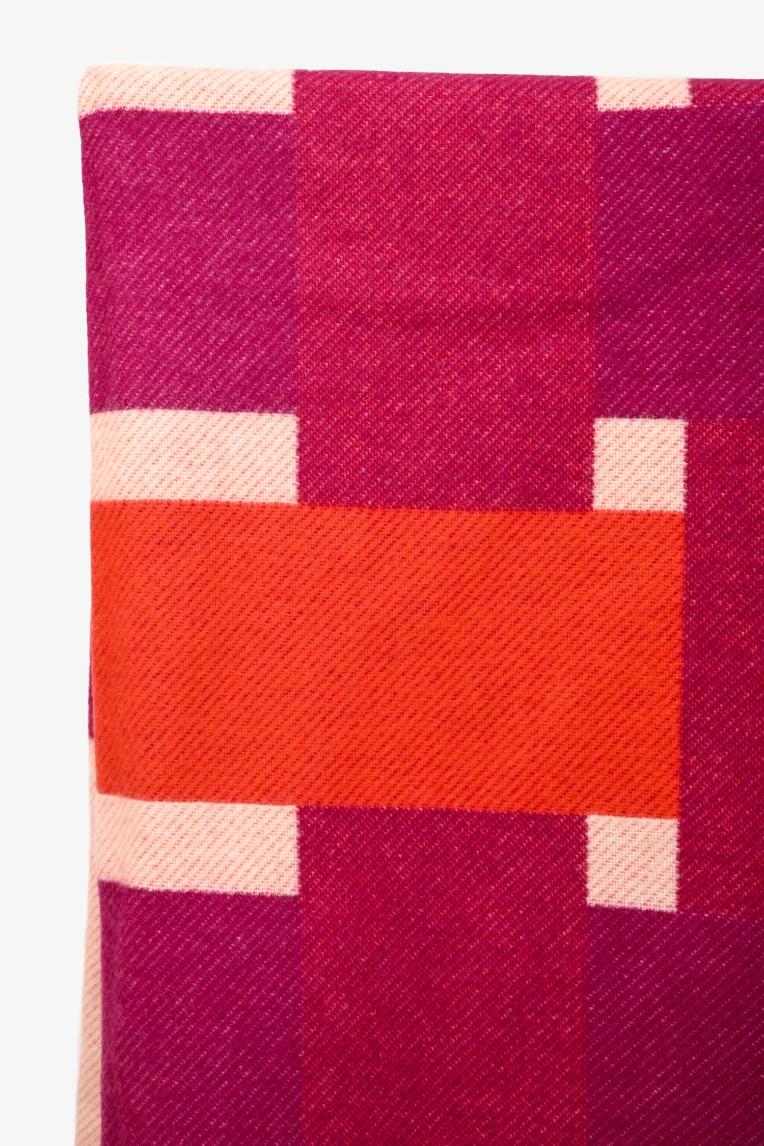 Hermès Orange/Purple Wool/Cashmere Colour Block Blanket - Image 2