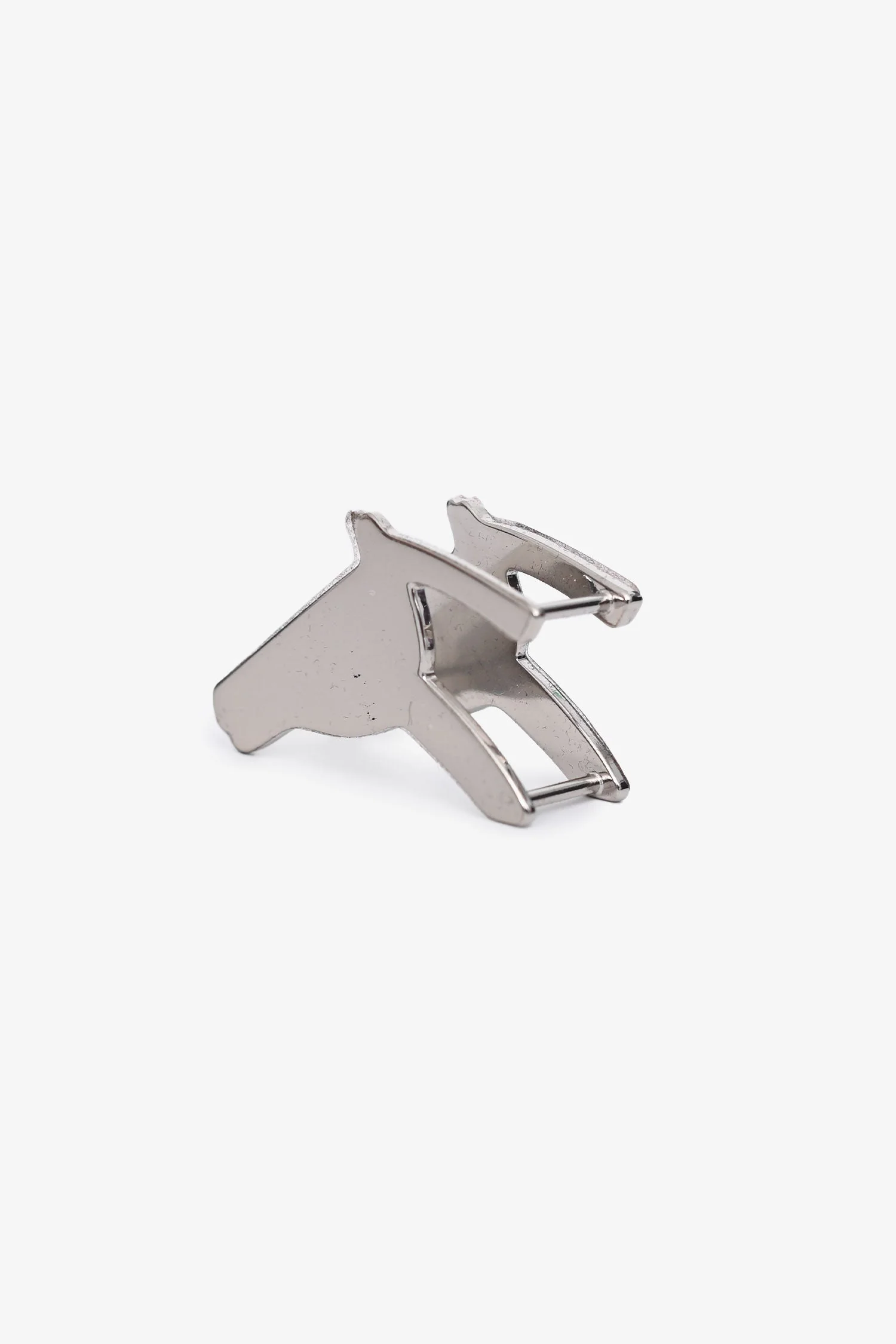 Hermès Palladium Plated Brass Horse Head Scarf Ring - Image 2
