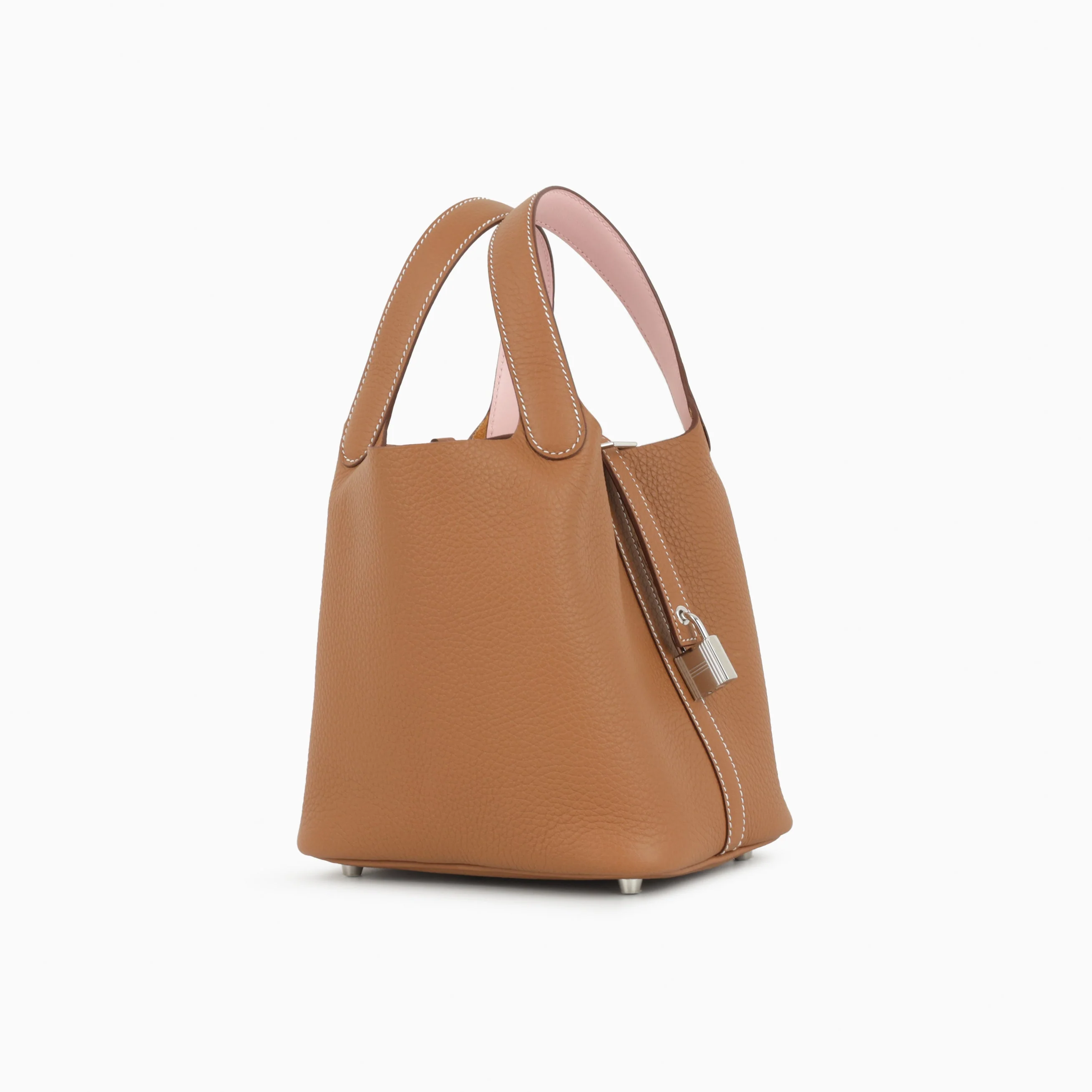 Hermès Picotin 18 Eclat - Gold Clemence / Rose Sakura Swift | Palladium Hardware - Image 2