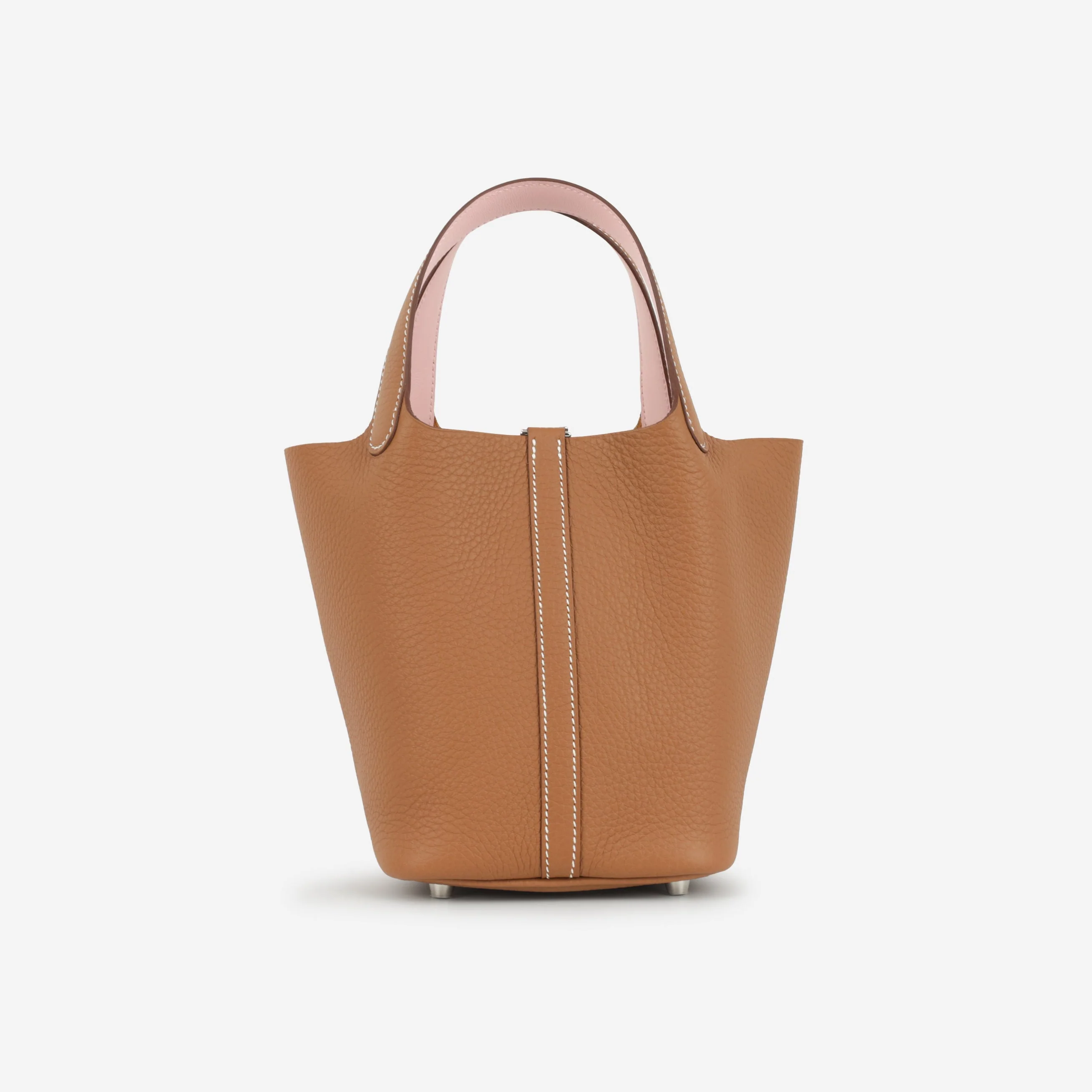 Hermès Picotin 18 Eclat - Gold Clemence / Rose Sakura Swift | Palladium Hardware - Image 3