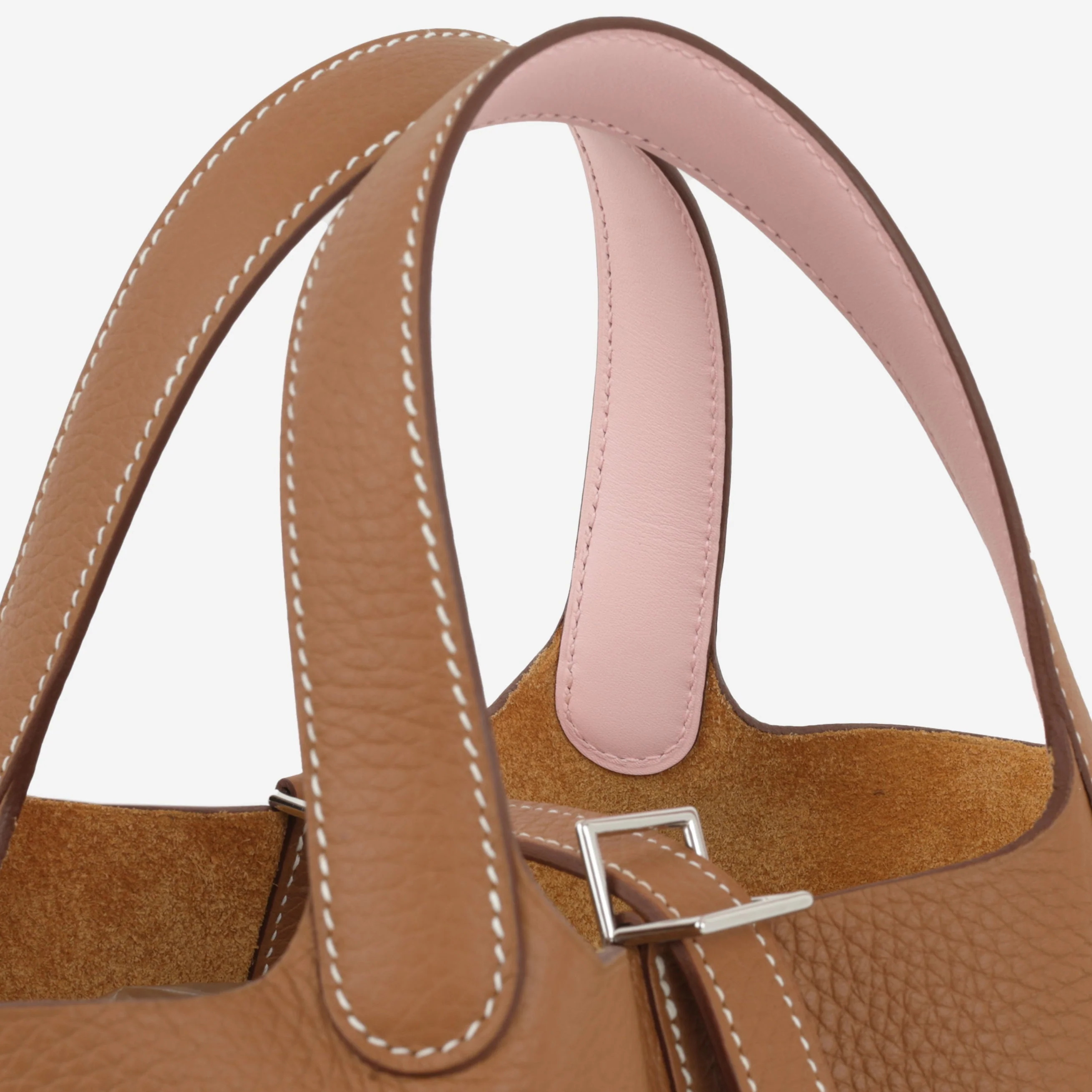 Hermès Picotin 18 Eclat - Gold Clemence / Rose Sakura Swift | Palladium Hardware - Image 5
