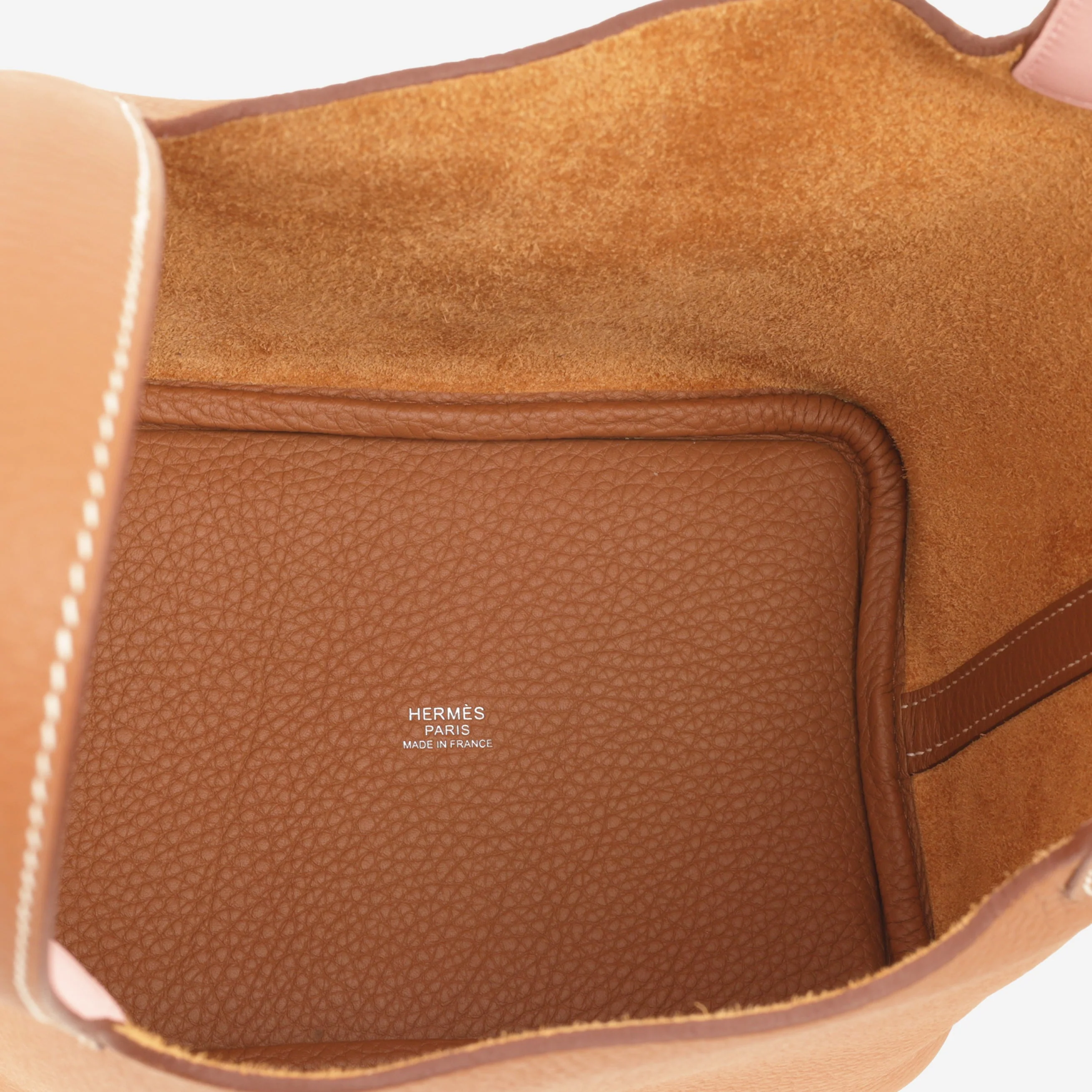 Hermès Picotin 18 Eclat - Gold Clemence / Rose Sakura Swift | Palladium Hardware - Image 8