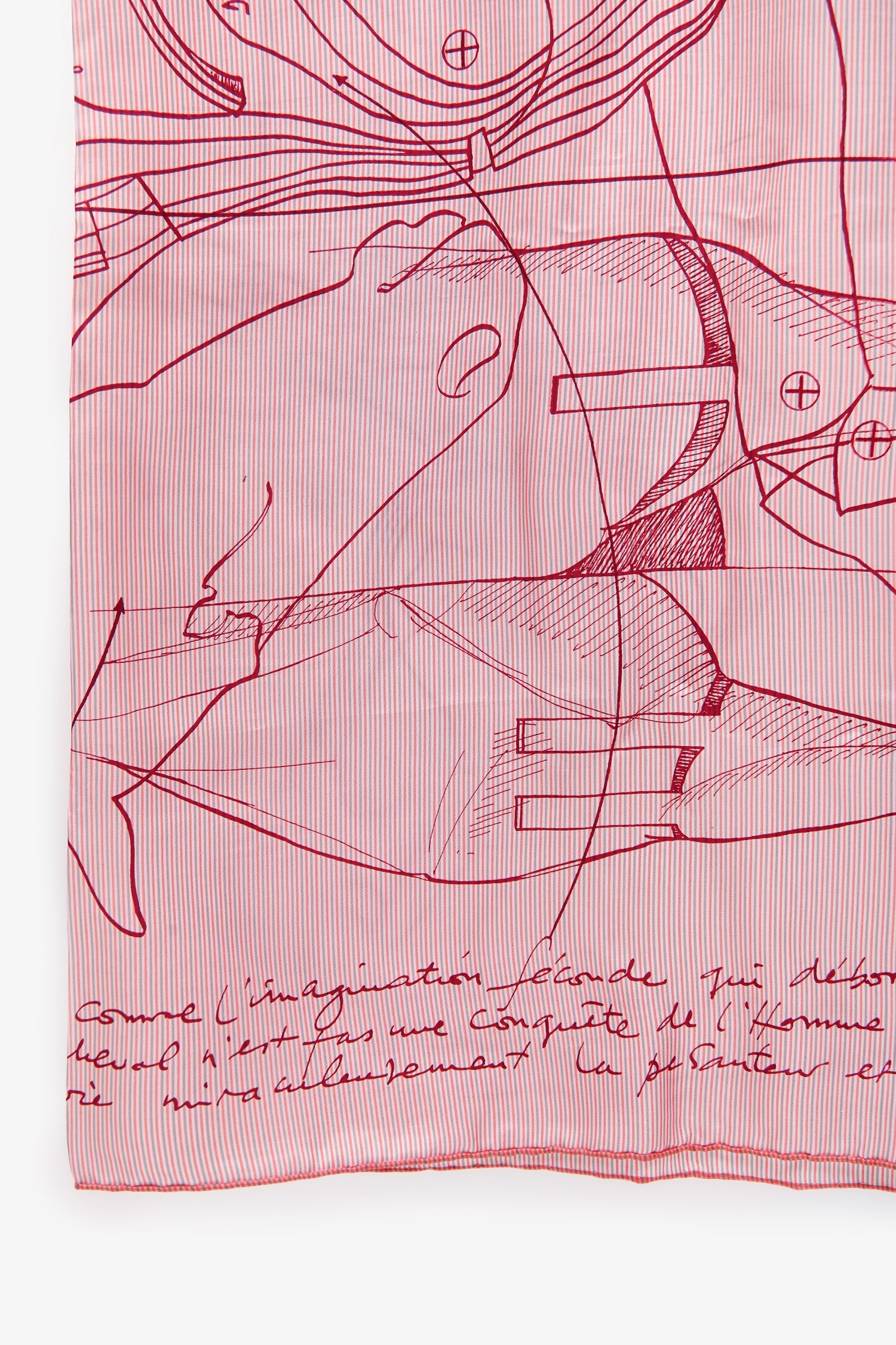 Hermès Pink/Blue Silk 'Le Pegase d'Hermes' Shawl 140 - Image 2