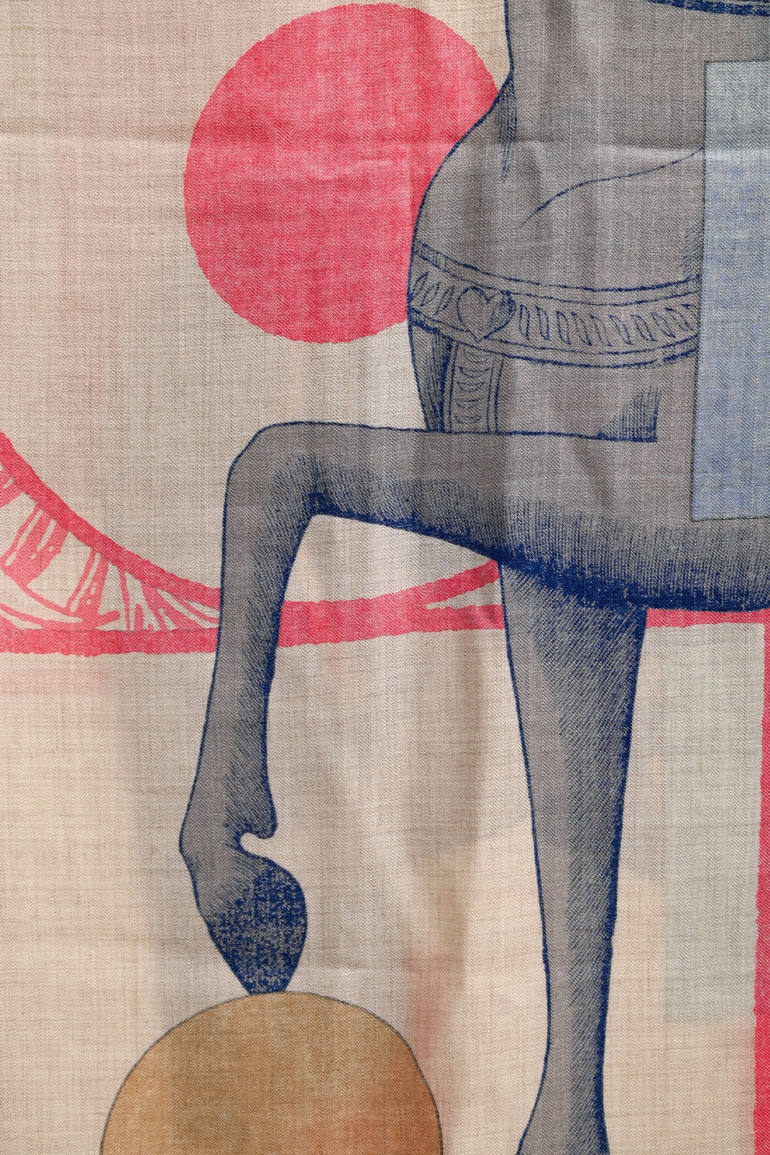 Hermès Pink Multicolour Cashmere/Silk 'Cavalier en Formes' 140 - Image 2