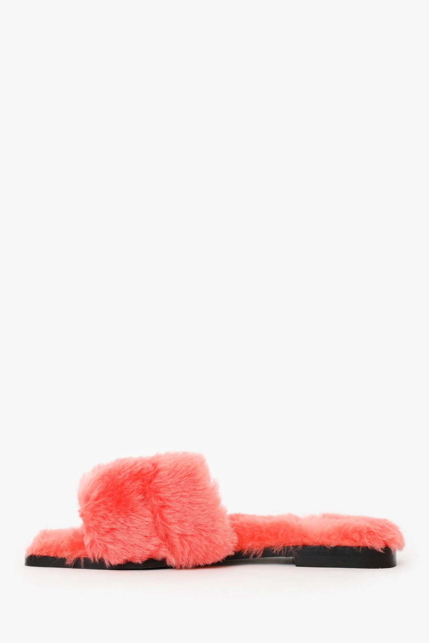 Hermès Pink Shearling 'Oran' Sandals Size 35 - Image 5