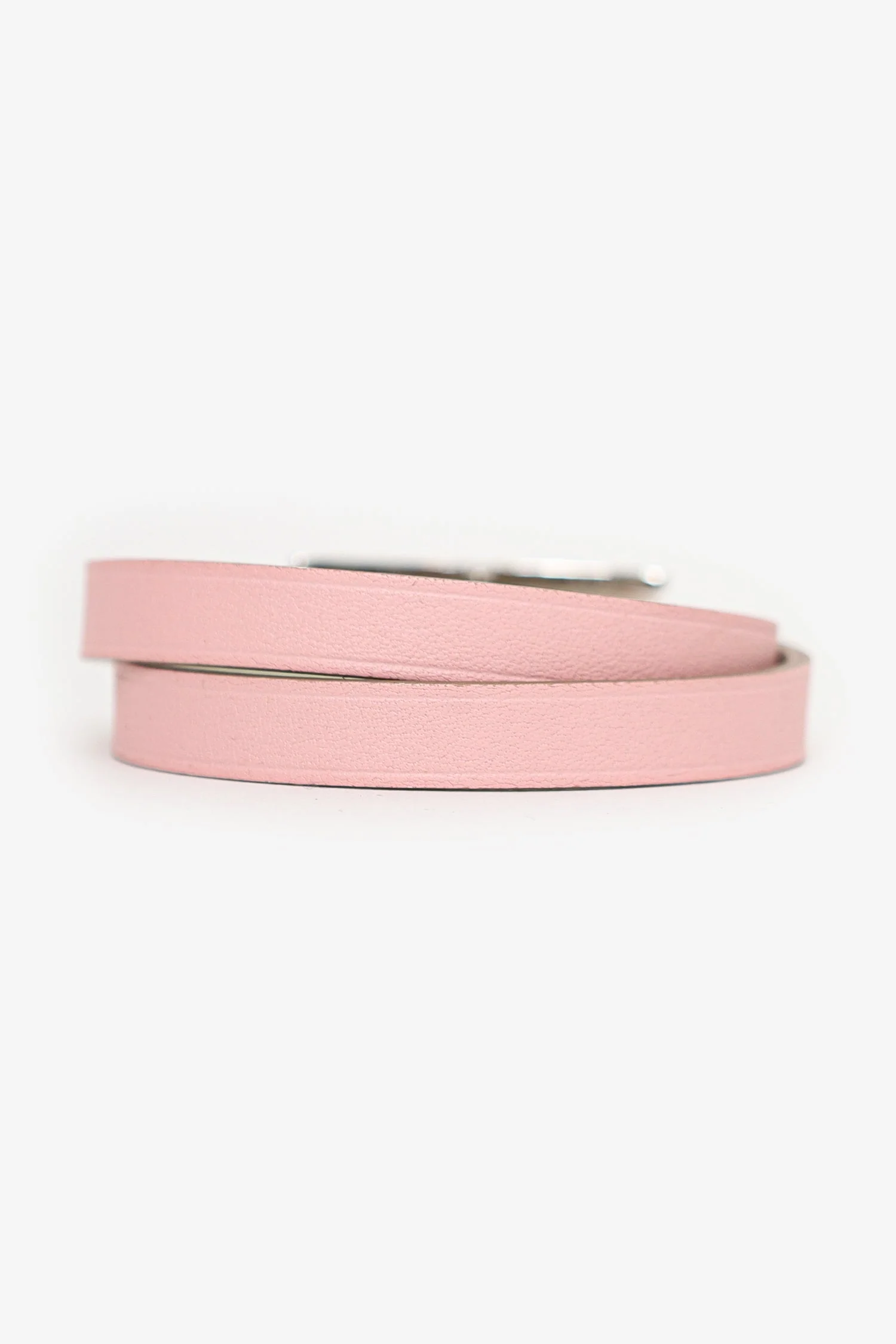 Hermès Pink Swift Leather Behapi Double Tour Bracelet - Image 3