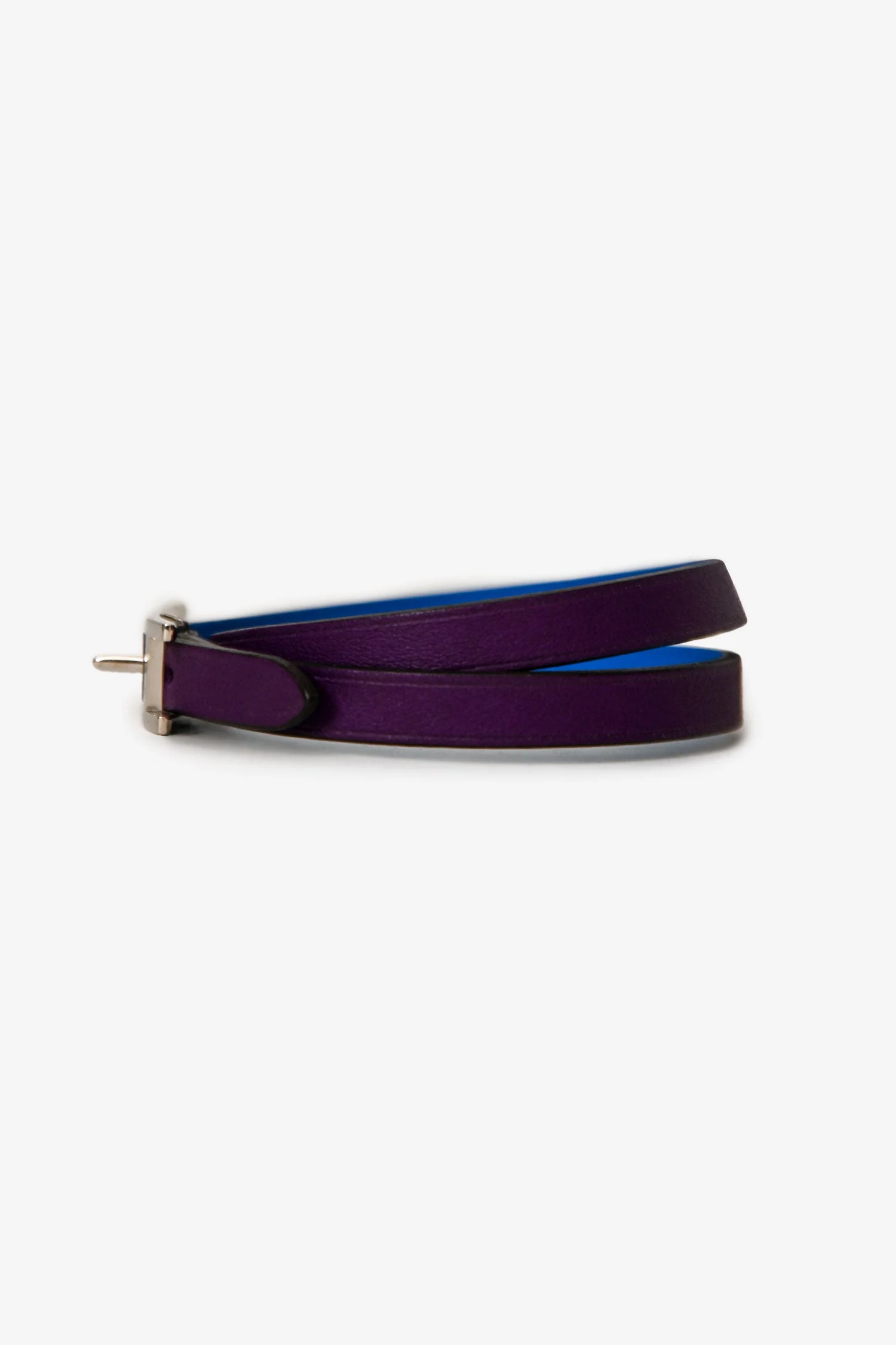 Hermès Purple Leather Double Tour Behapi Bracelet - Image 3