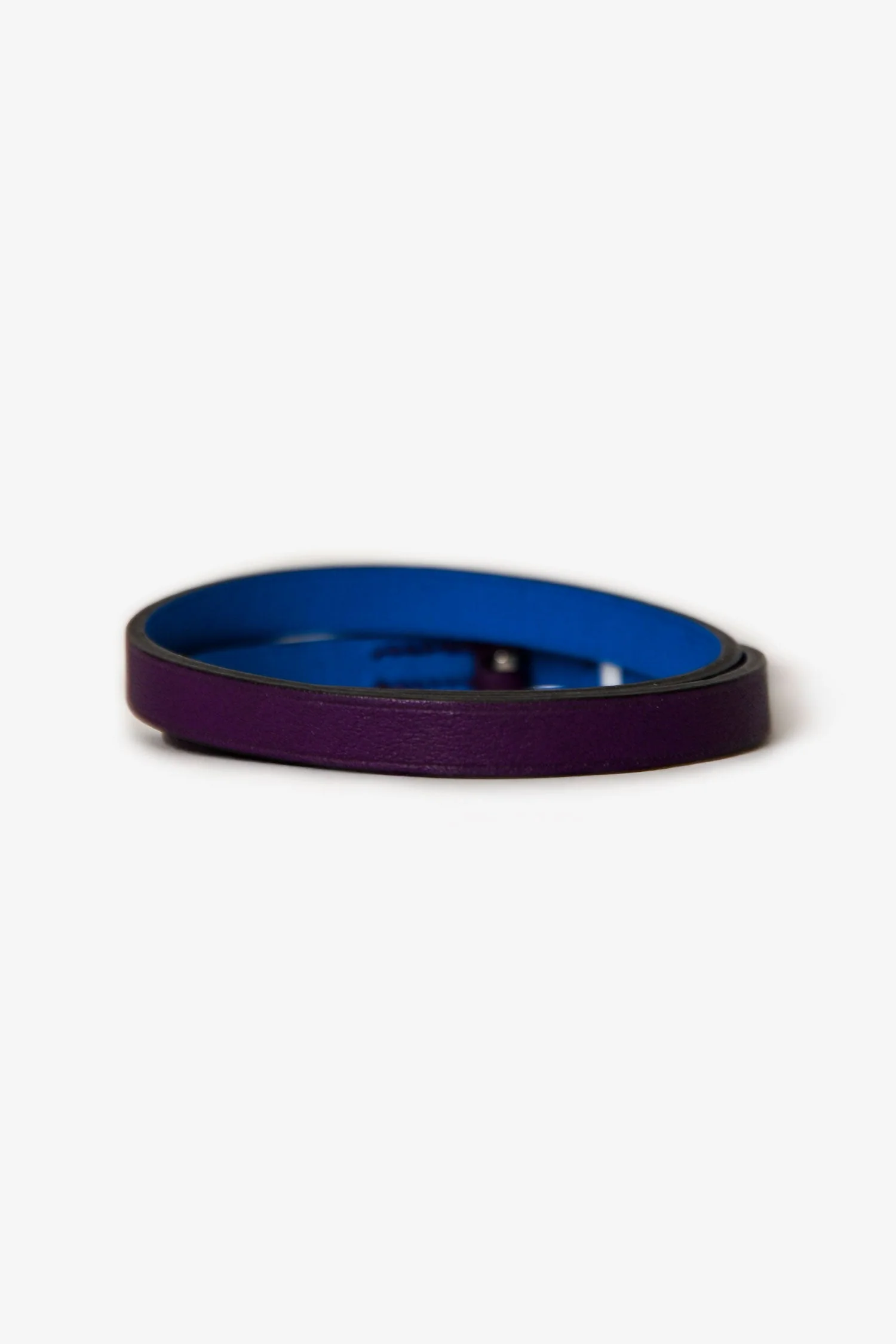 Hermès Purple Leather Double Tour Behapi Bracelet - Image 4
