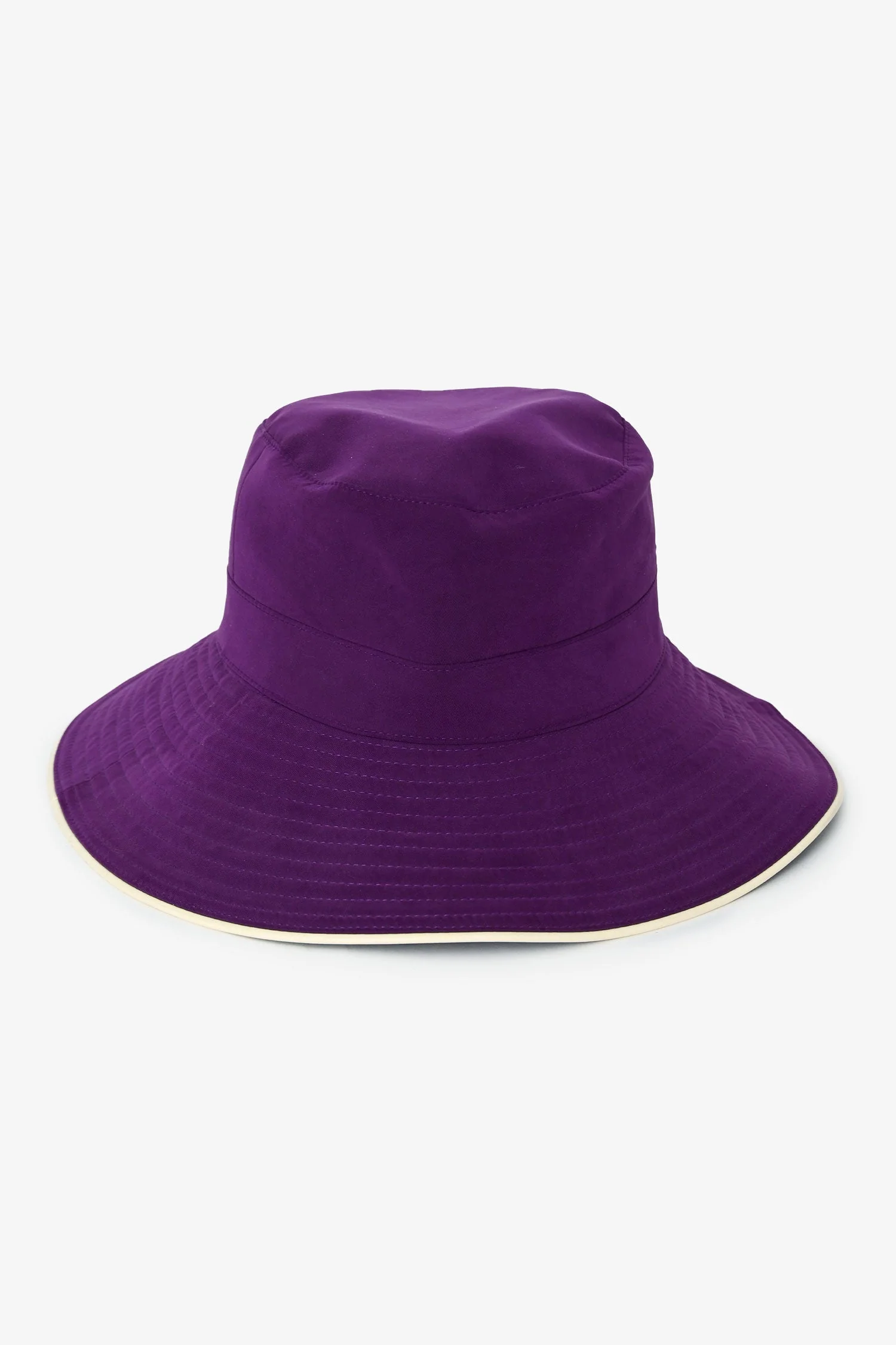 Hermès Purple Suede Leather Brim Hat Size 57