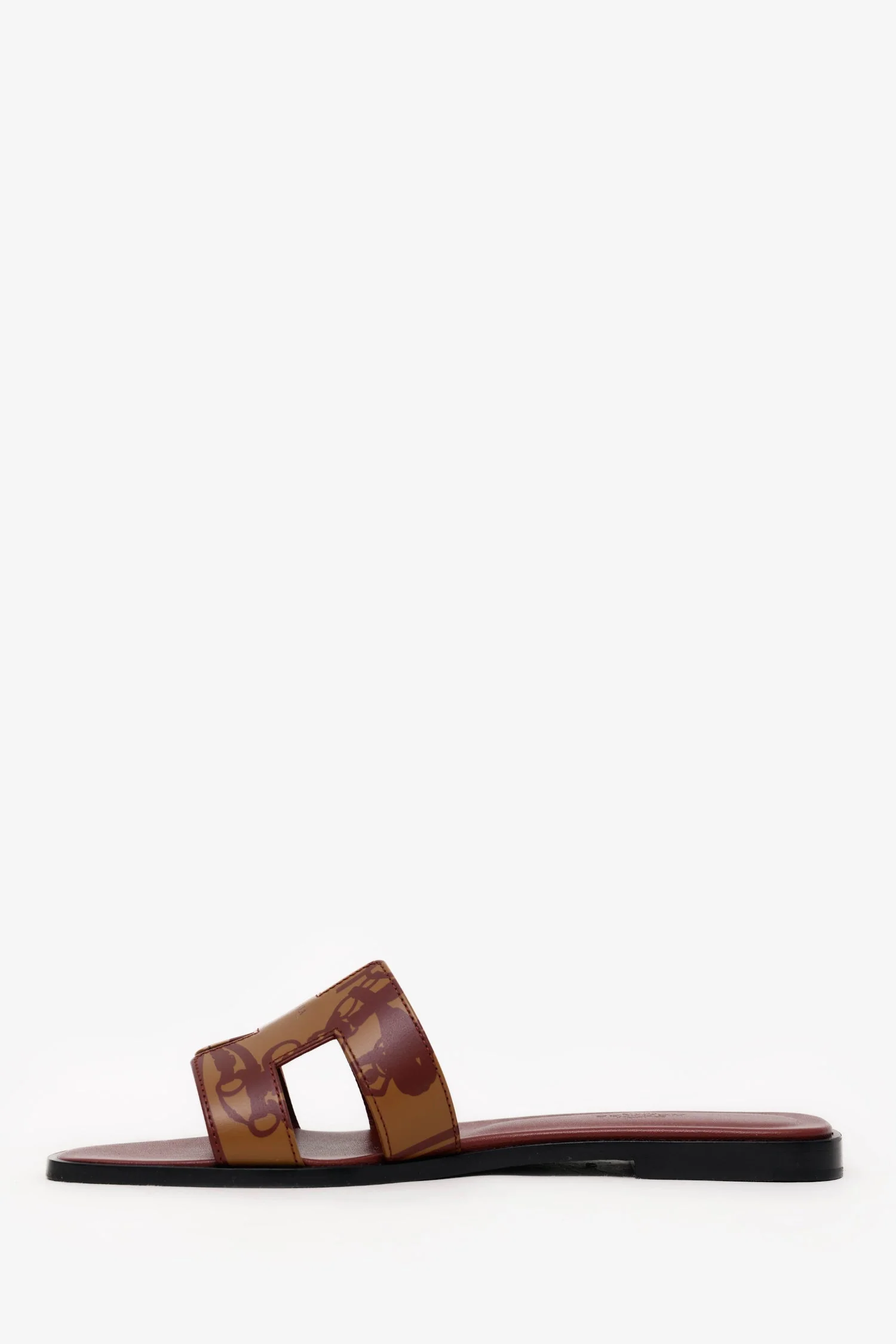 Hermès Red Leather Brides de Gala Quadri Tattoo Oran Sandals Size 39 - Image 5