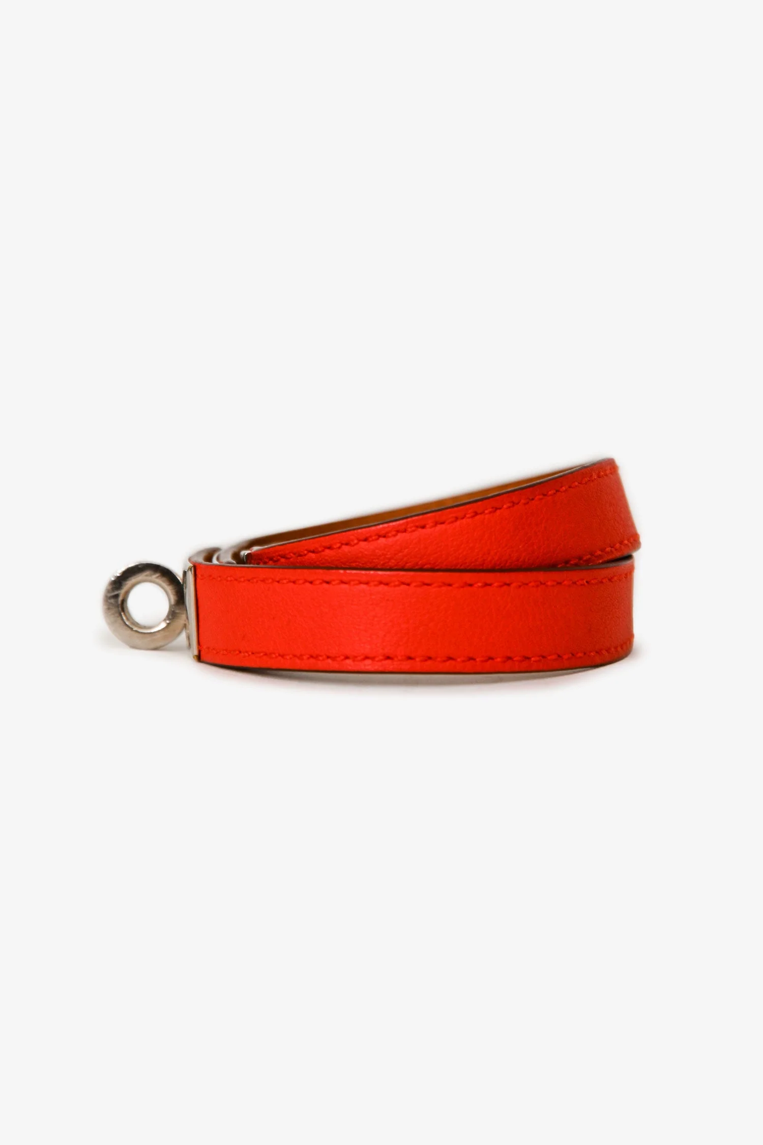 Hermès Red Leather Double Tour Bracelet - Image 4
