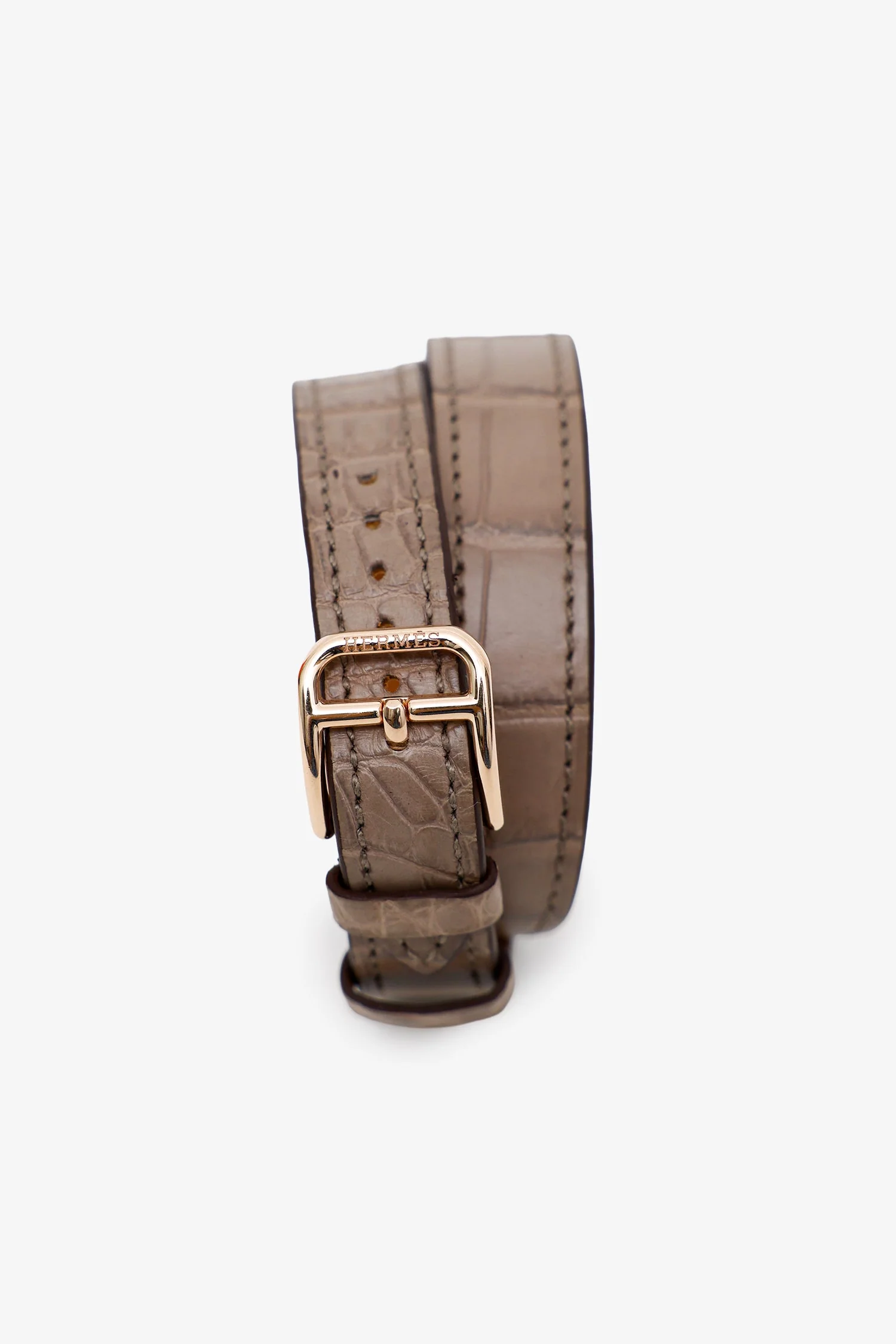 Hermès Rose Gold MOP Cape Cod 31mm Small Model Watch With Extra Strap - Image 4