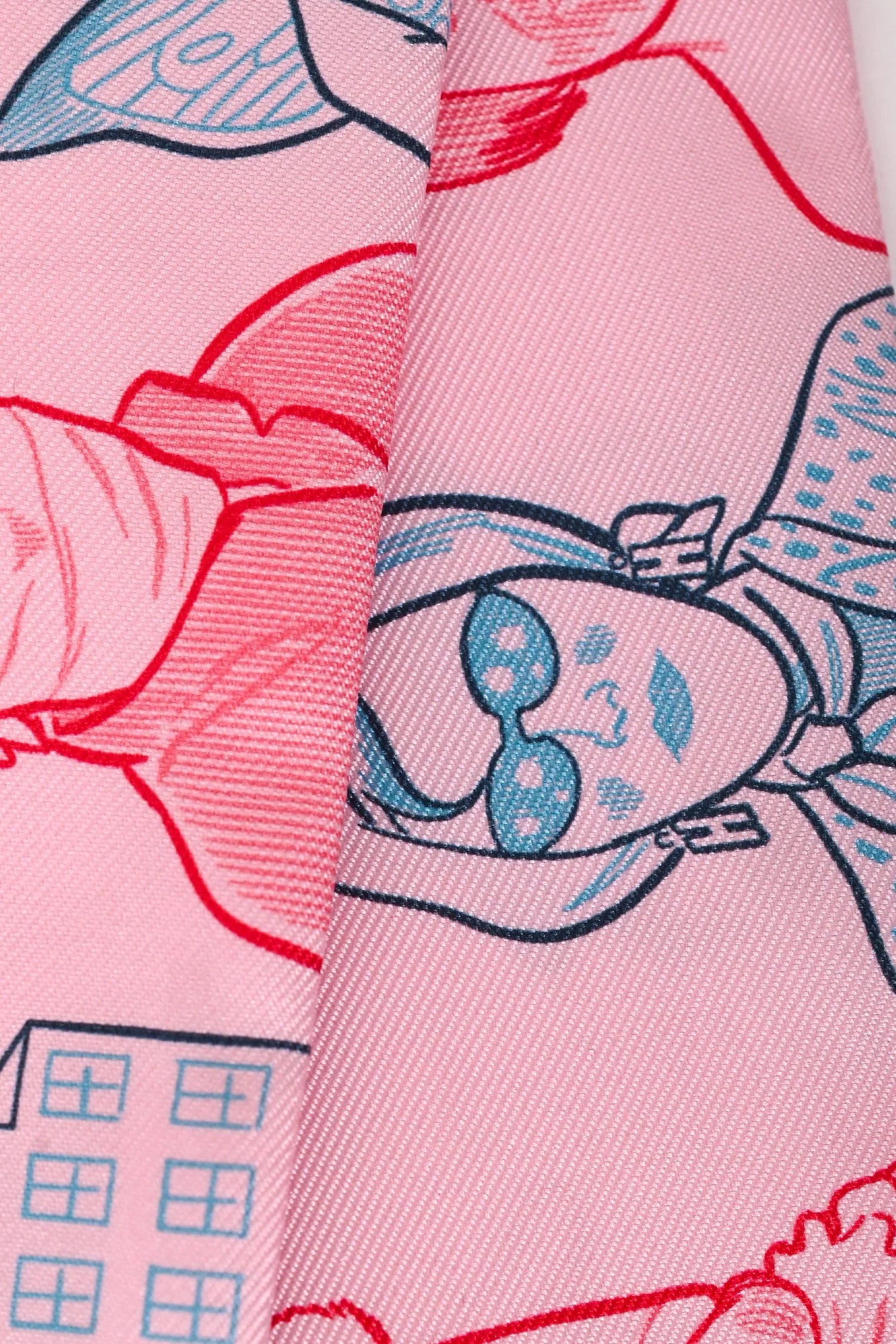 Hermès Rose Pink Silk 'Dress Code' Twilly - Image 3
