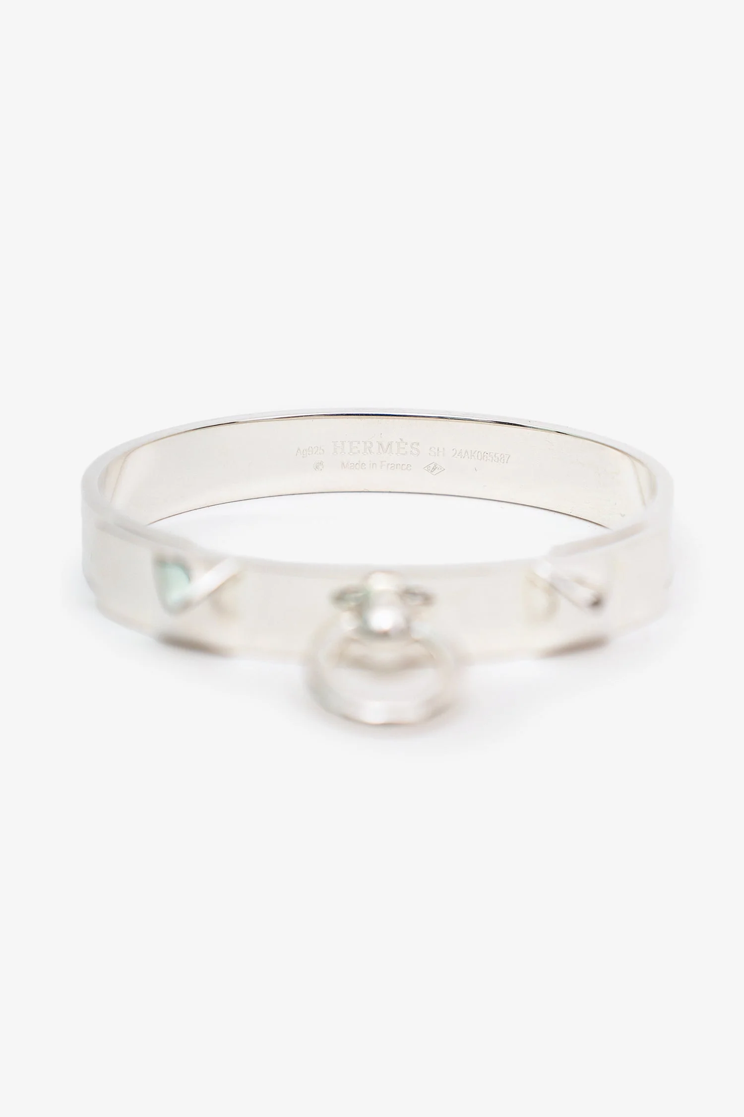 Hermès Sterling Silver Collier de Chien Bracelet Small Model - Image 5