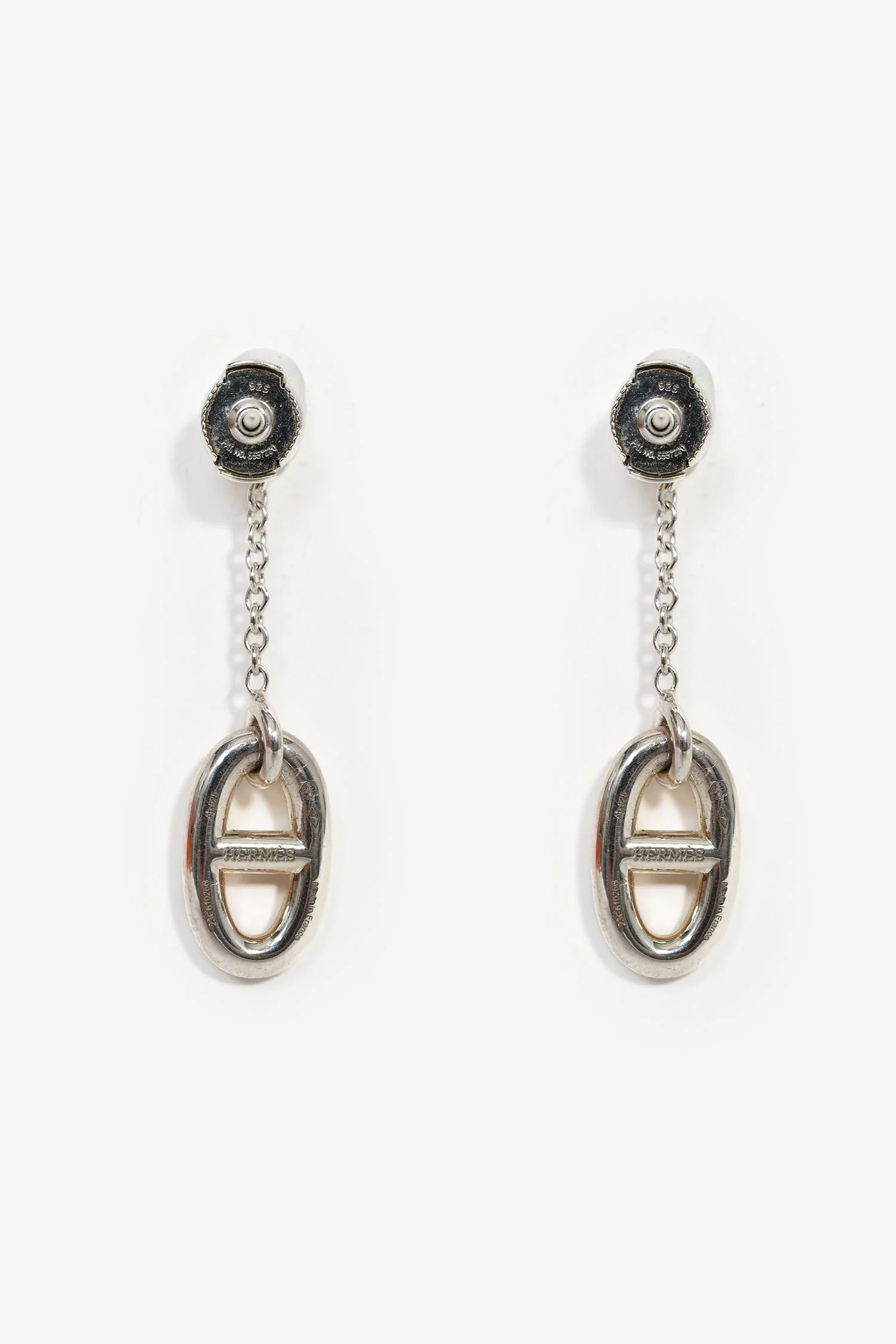 Hermès Sterling Silver 'Farandole' Drop Medium Earrings - Image 2