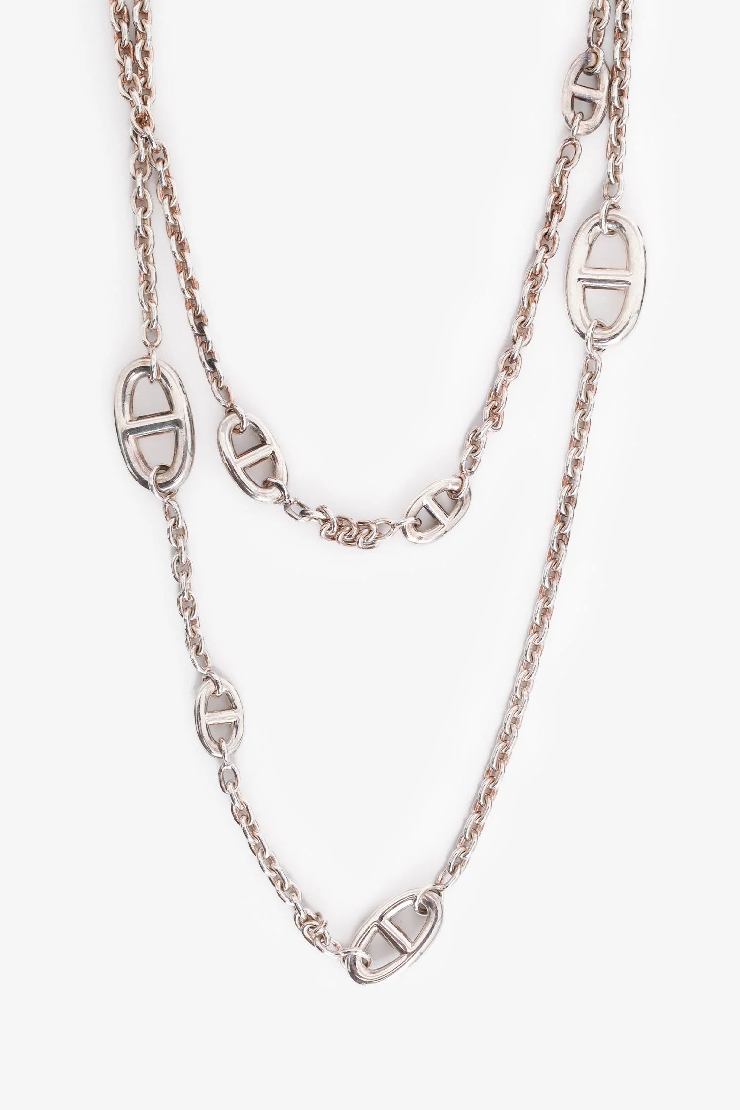 Hermès Sterling Silver Farandole Long Necklace 120 - Image 2