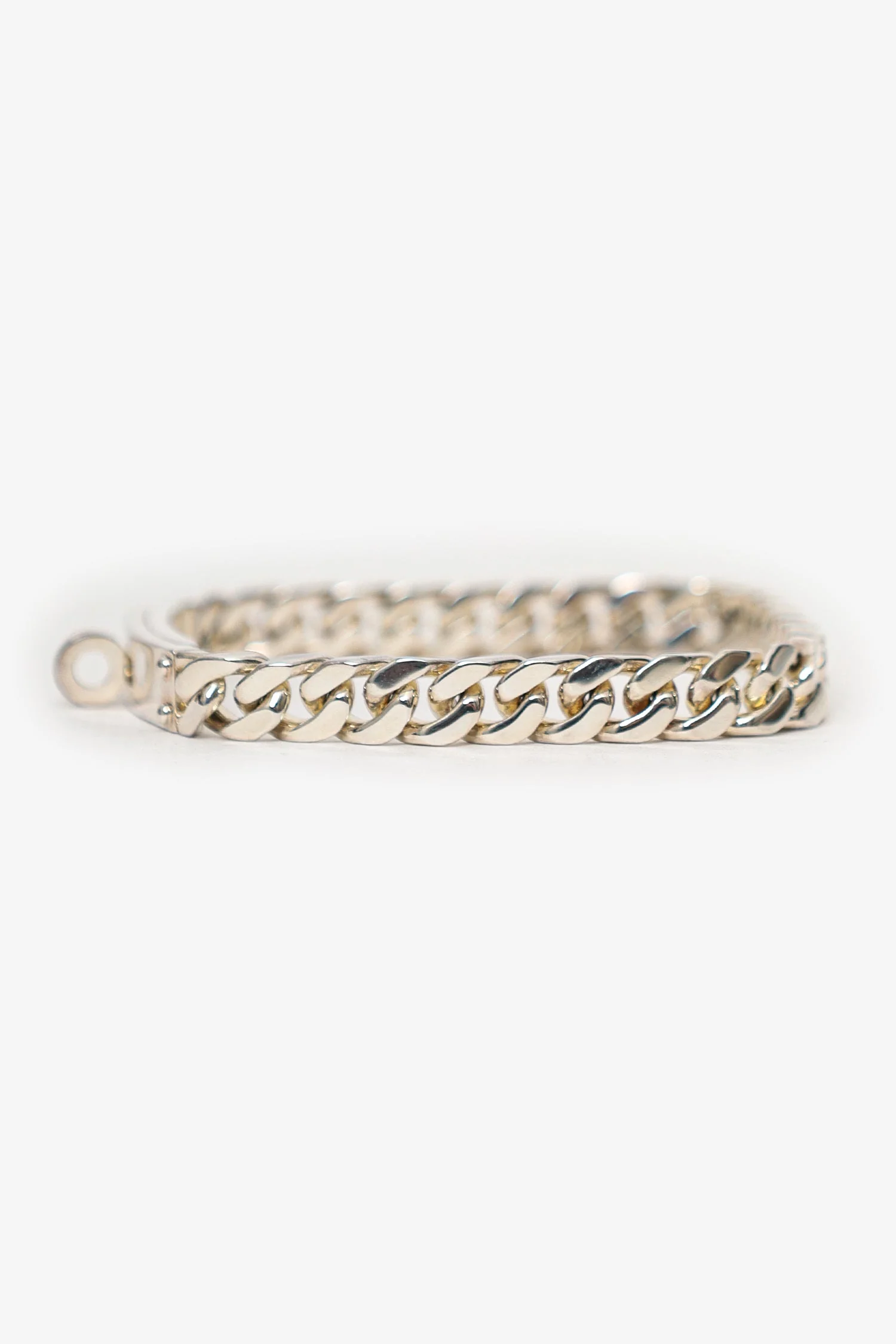 Hermès Sterling Silver Kelly Gourmette Bracelet Size XS - Image 2