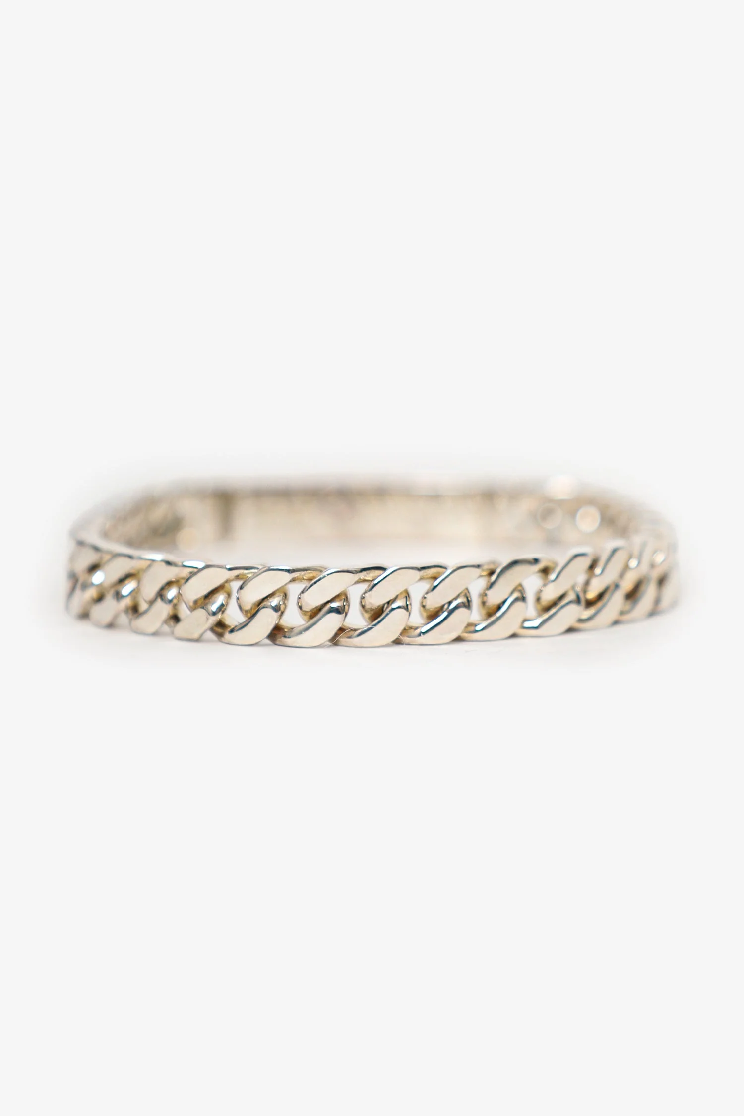 Hermès Sterling Silver Kelly Gourmette Bracelet Size XS - Image 3