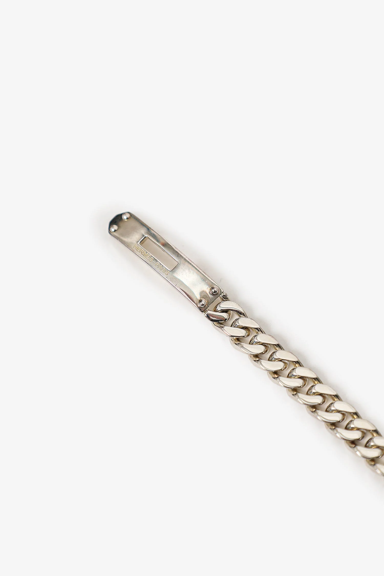 Hermès Sterling Silver Kelly Gourmette Bracelet Size XS - Image 5