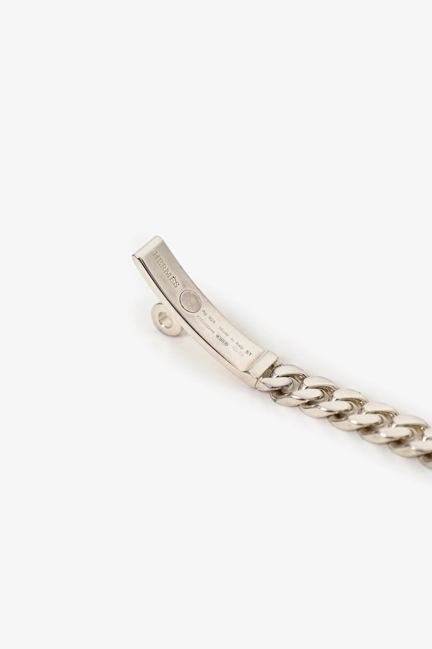Hermès Sterling Silver Kelly Gourmette Bracelet Size XS - Image 7