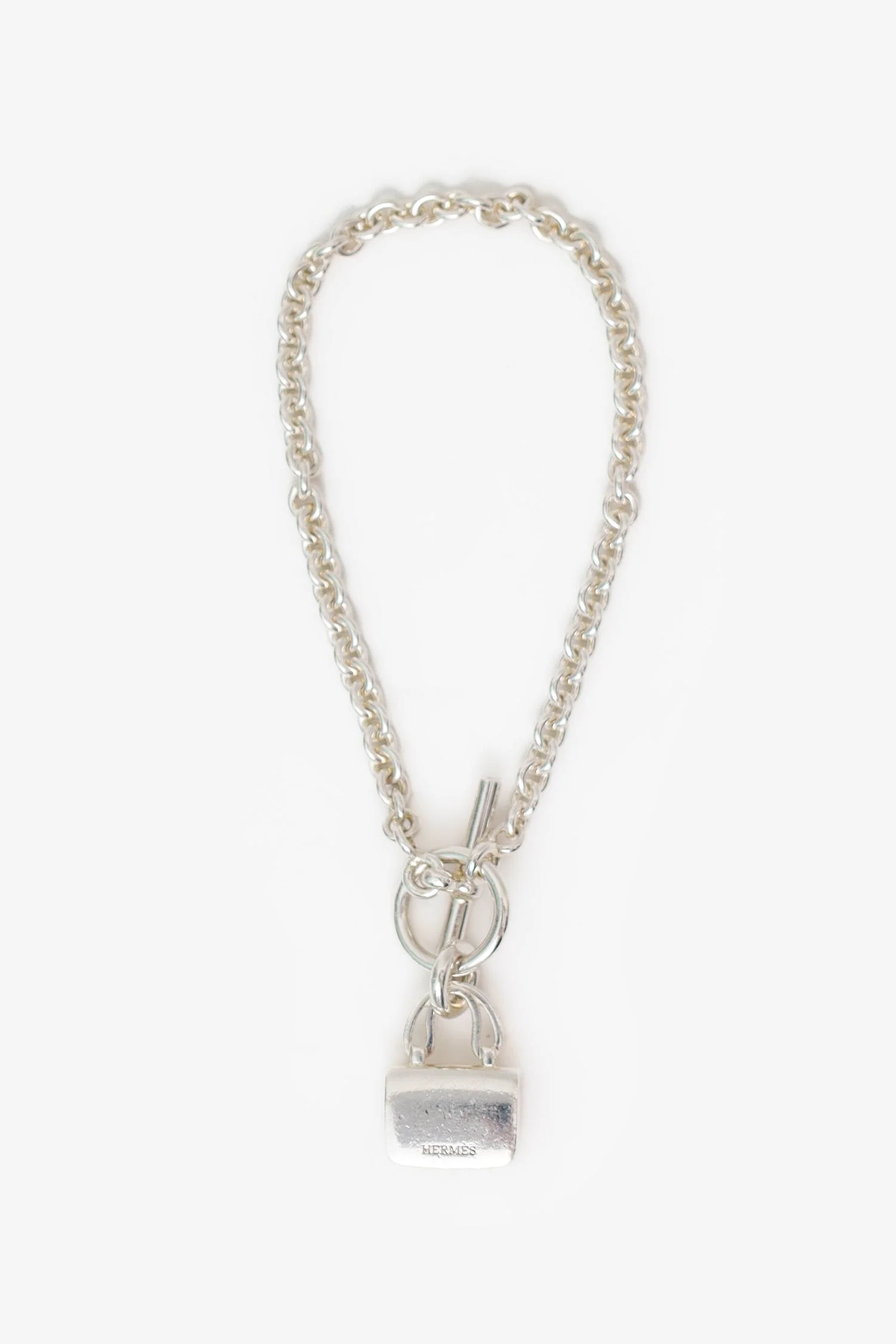 Hermès Sterling Silver Metal Amulettes Constance Bracelet - Image 2