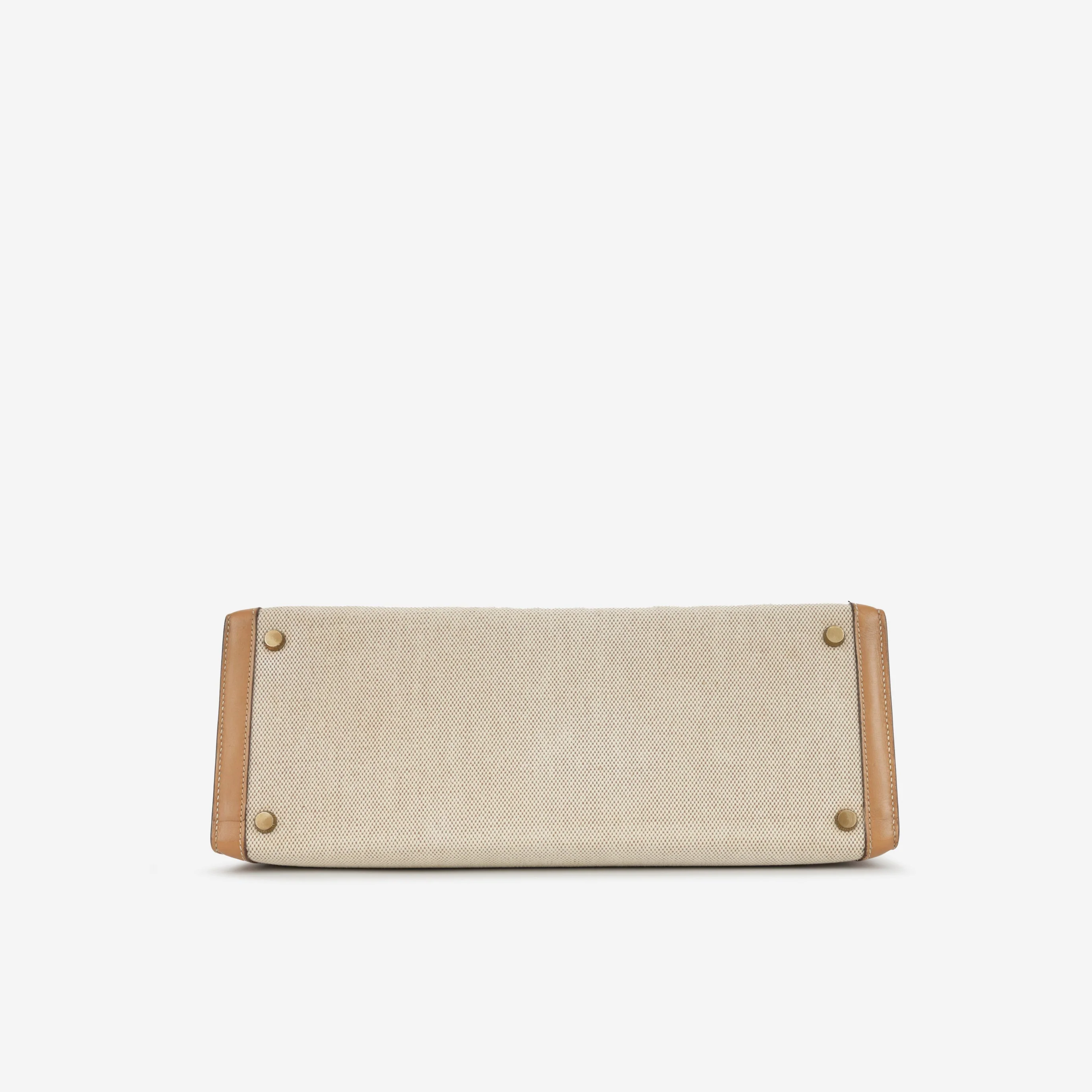 Hermès Vintage Kelly 32 - Natural Courchevel / Toile | Gold Hardware - Image 3