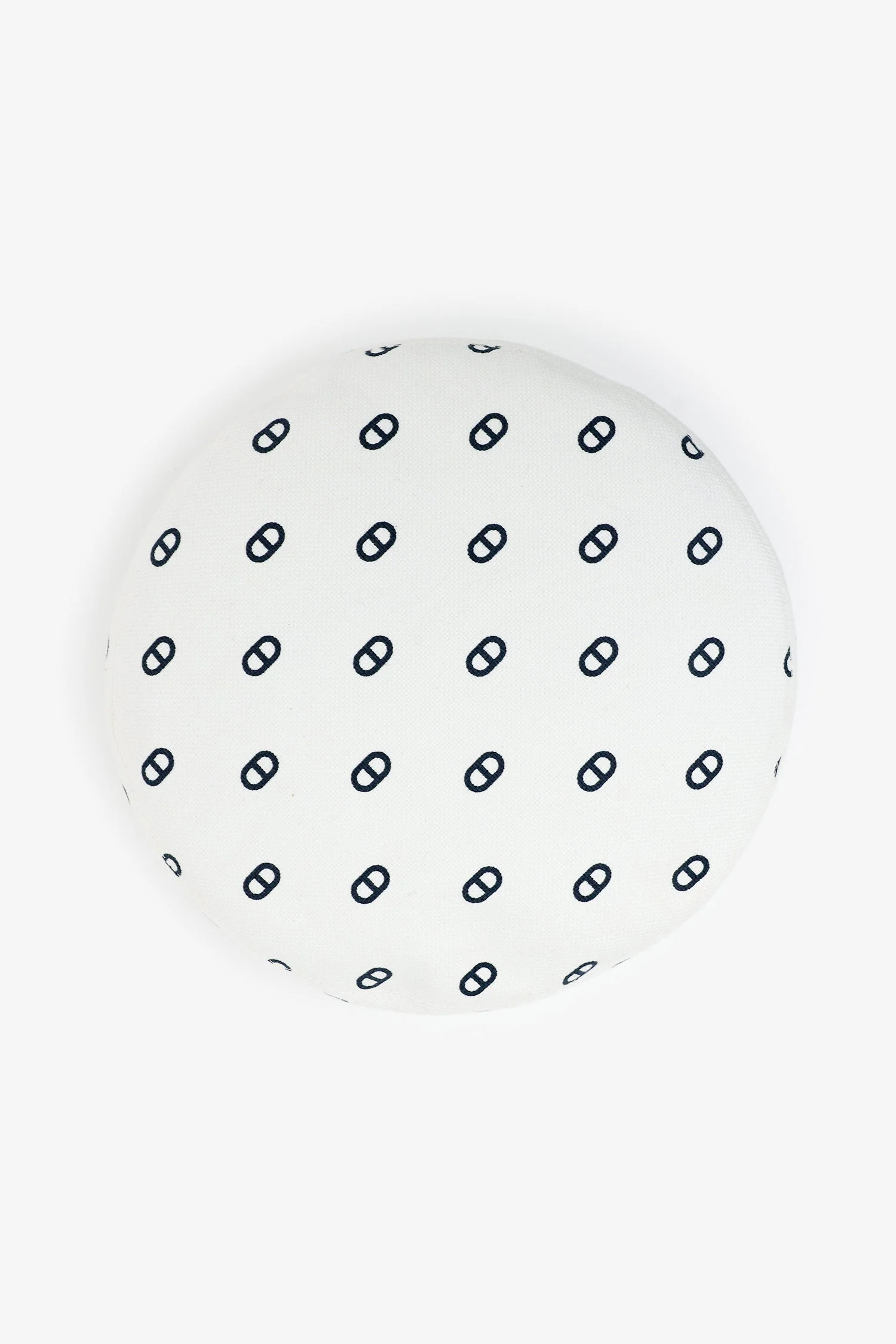 Hermes White/Black Chain d'Ancre Print Canvas Saint Honore Beret Size 58 - Image 4
