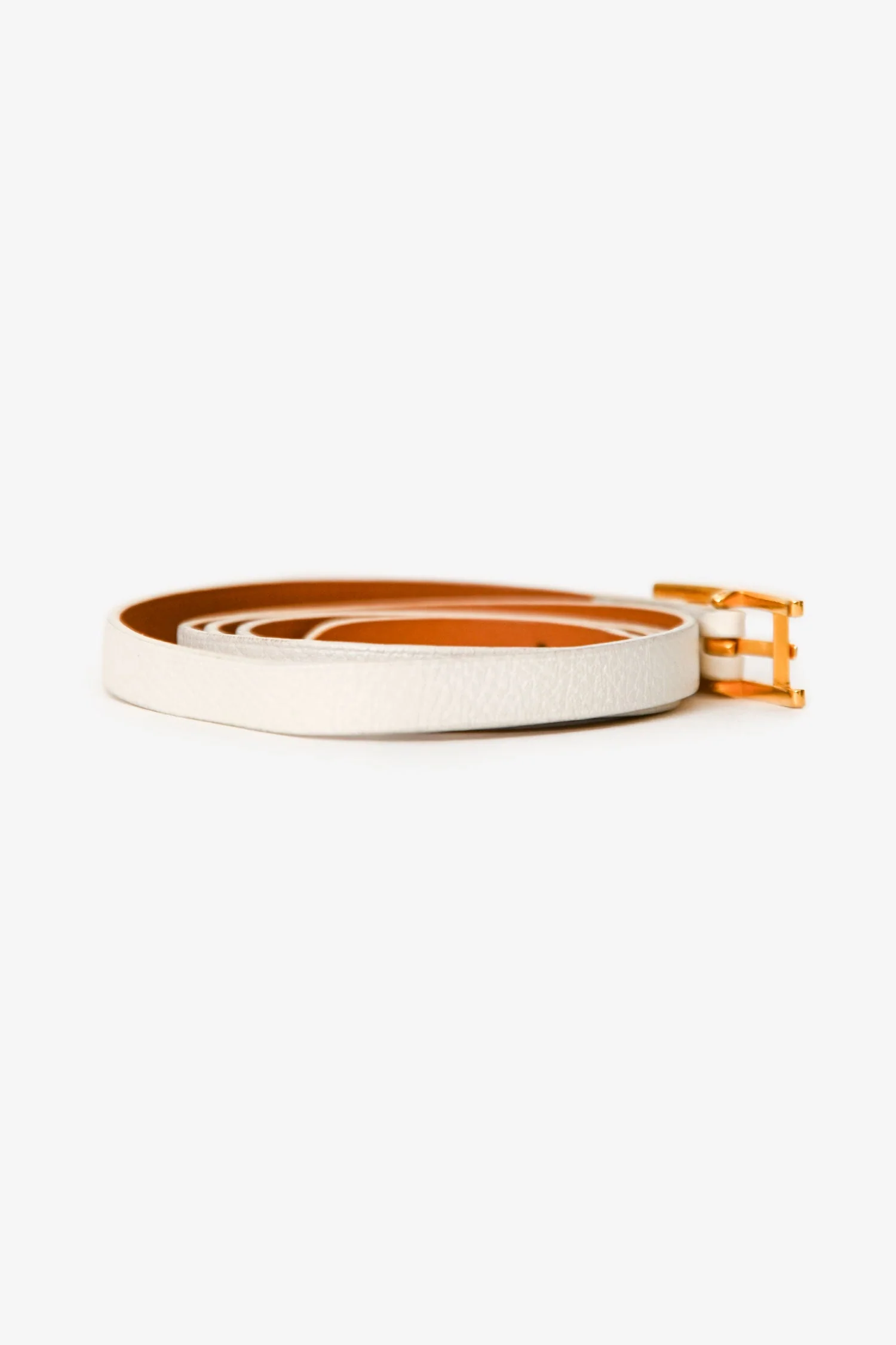 Hermès White Epsom Leather Behapi Triple Tour Bracelet - Image 2