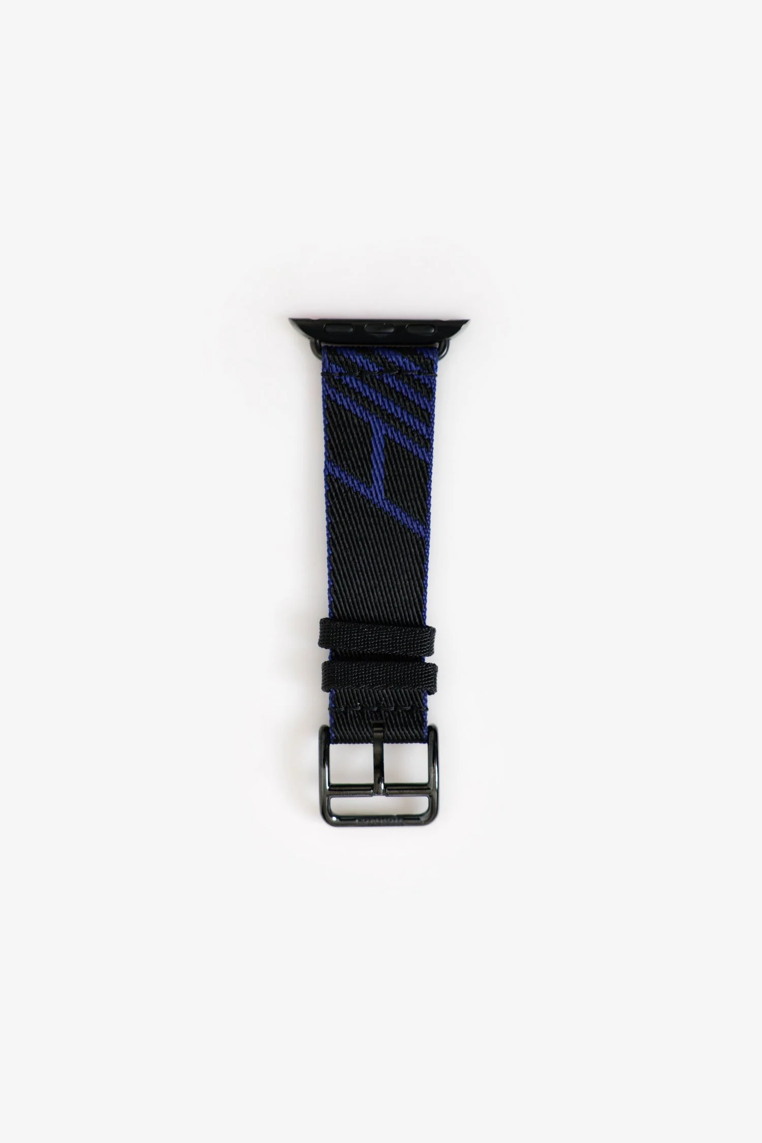 Hermès x Apple Blue Fabric Smart Watch Strap - Image 3