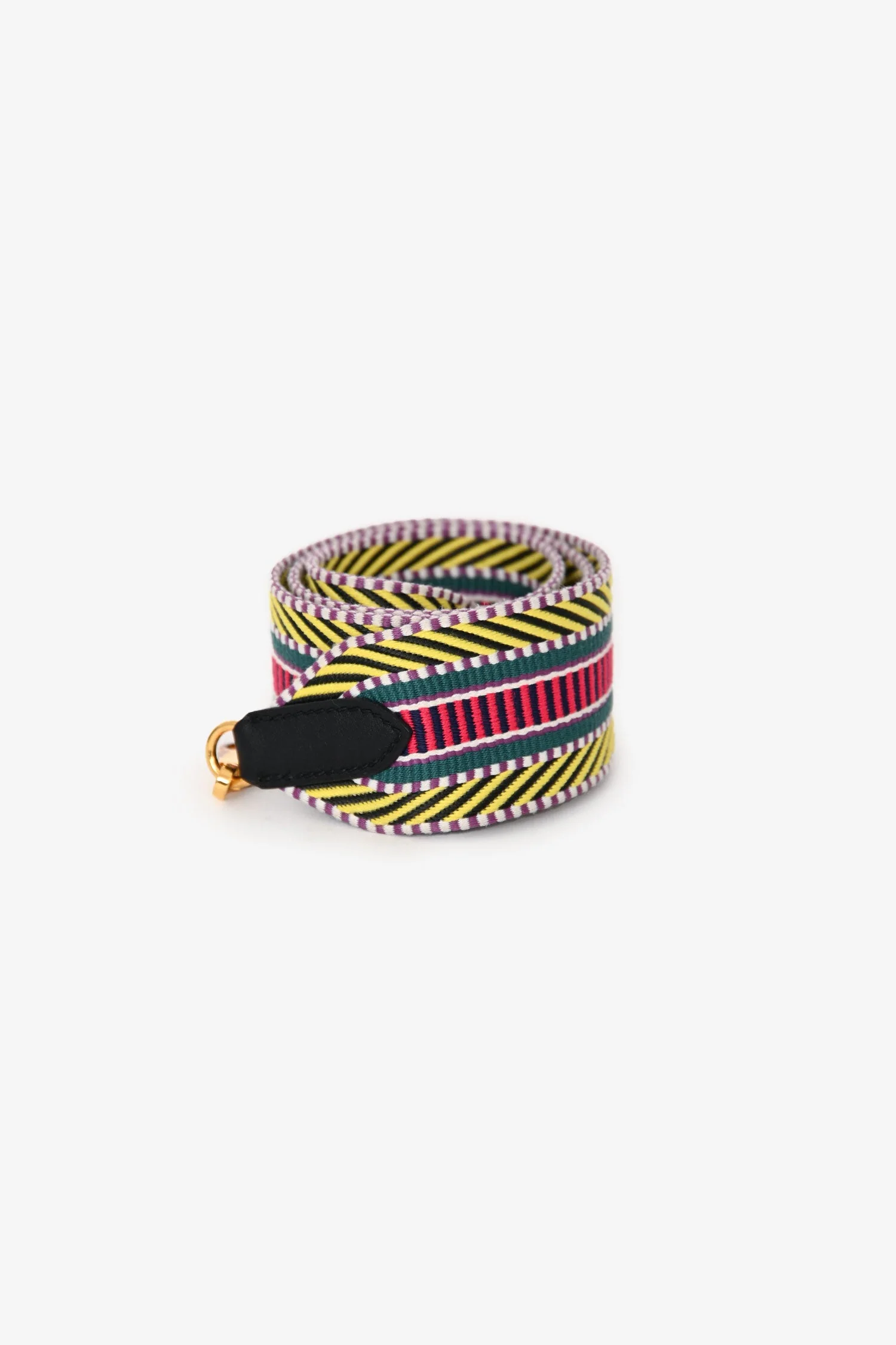 Hermès Yellow/Red Canvas Sangle Cavale 50mm Bag Strap